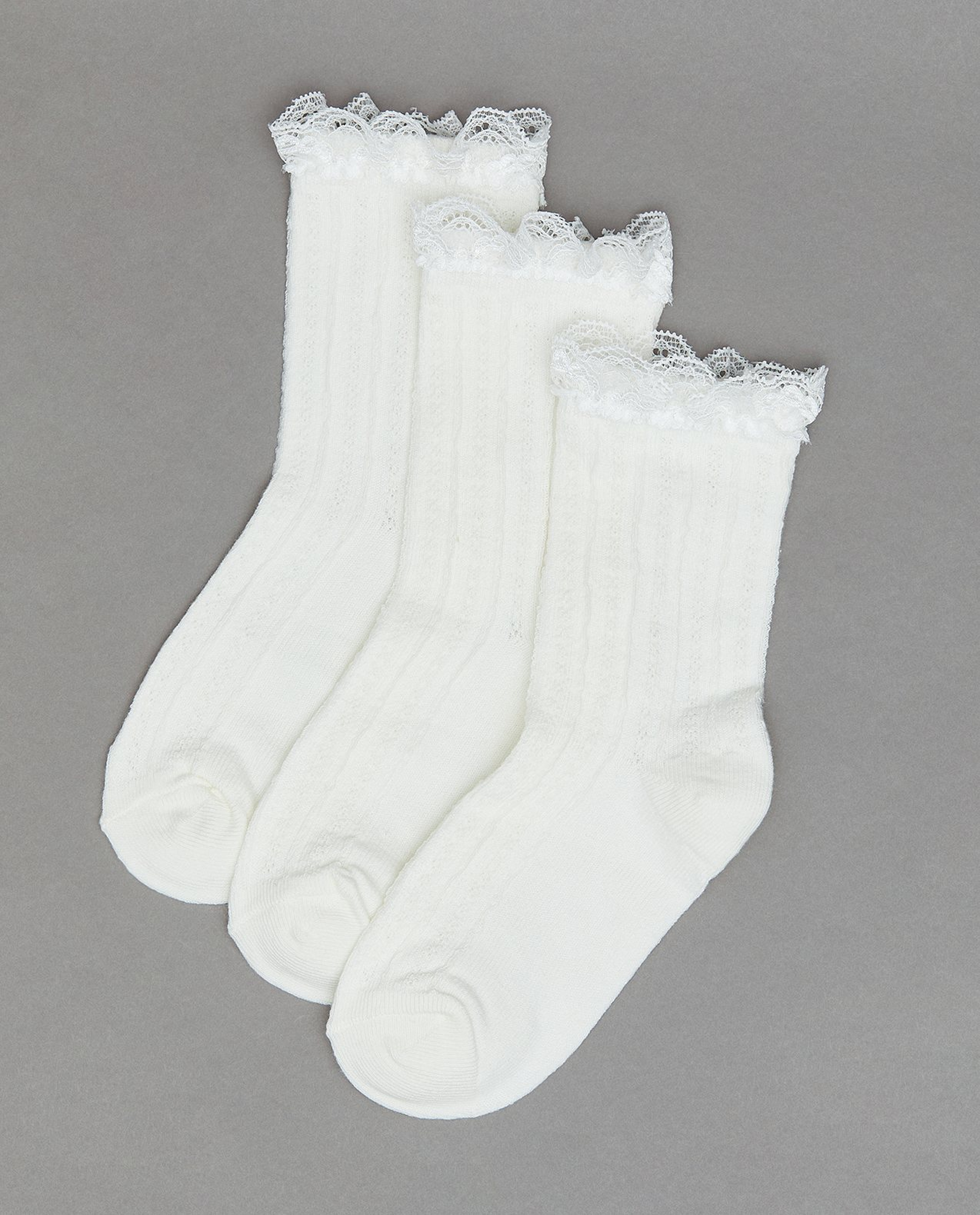 3 Pack Solid Crew Socks