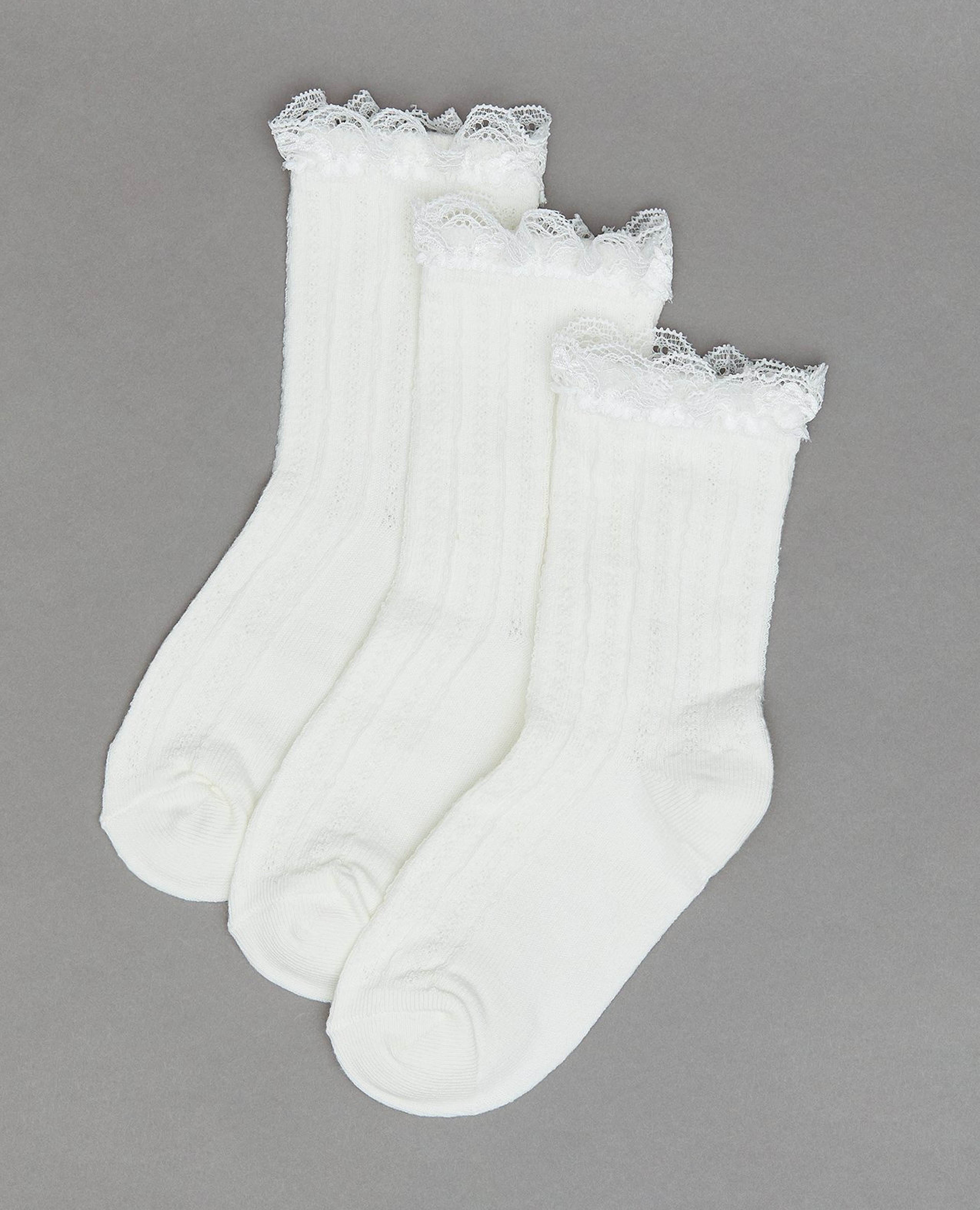 3 Pack Solid Crew Socks