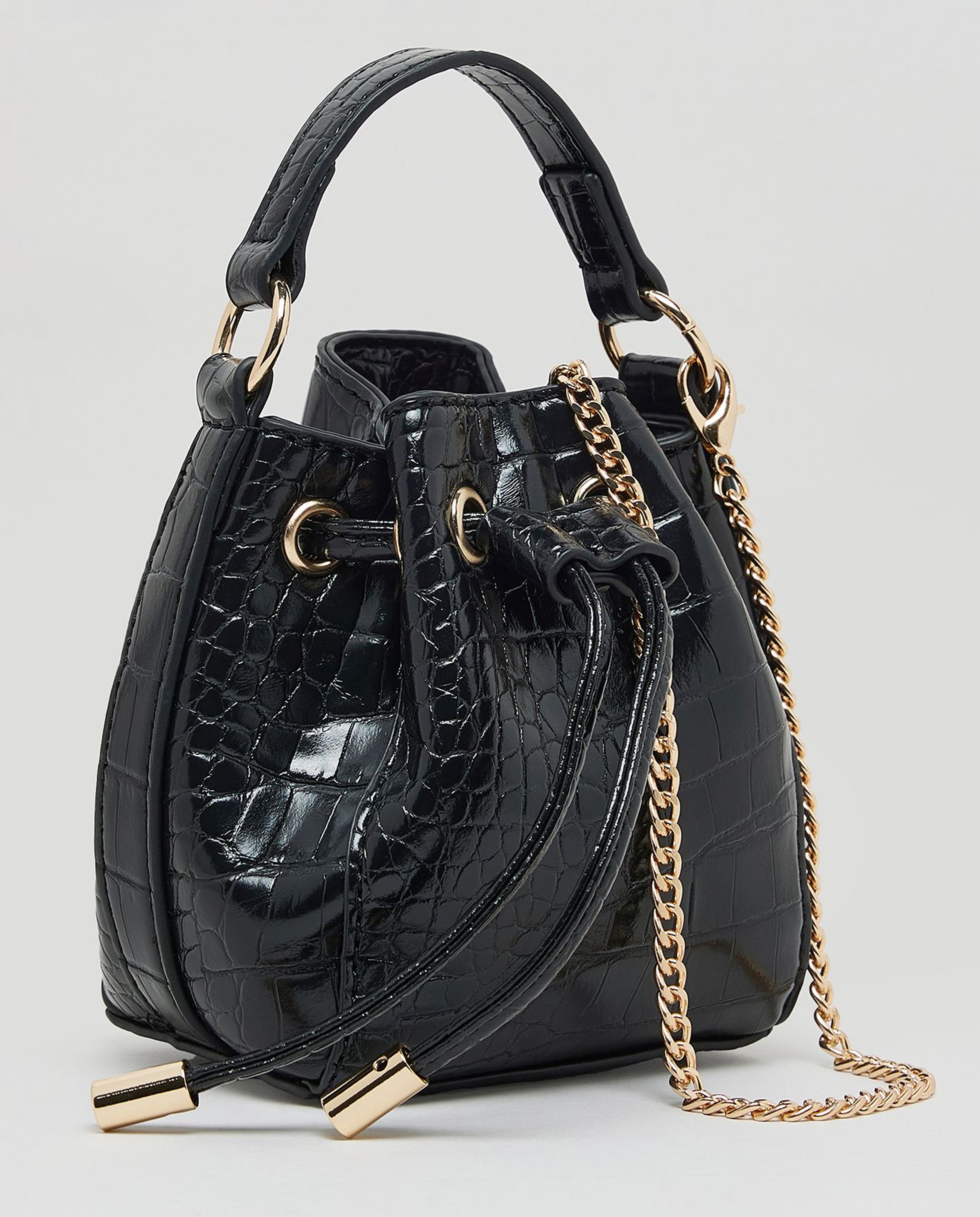 Textured Drawstring Bag