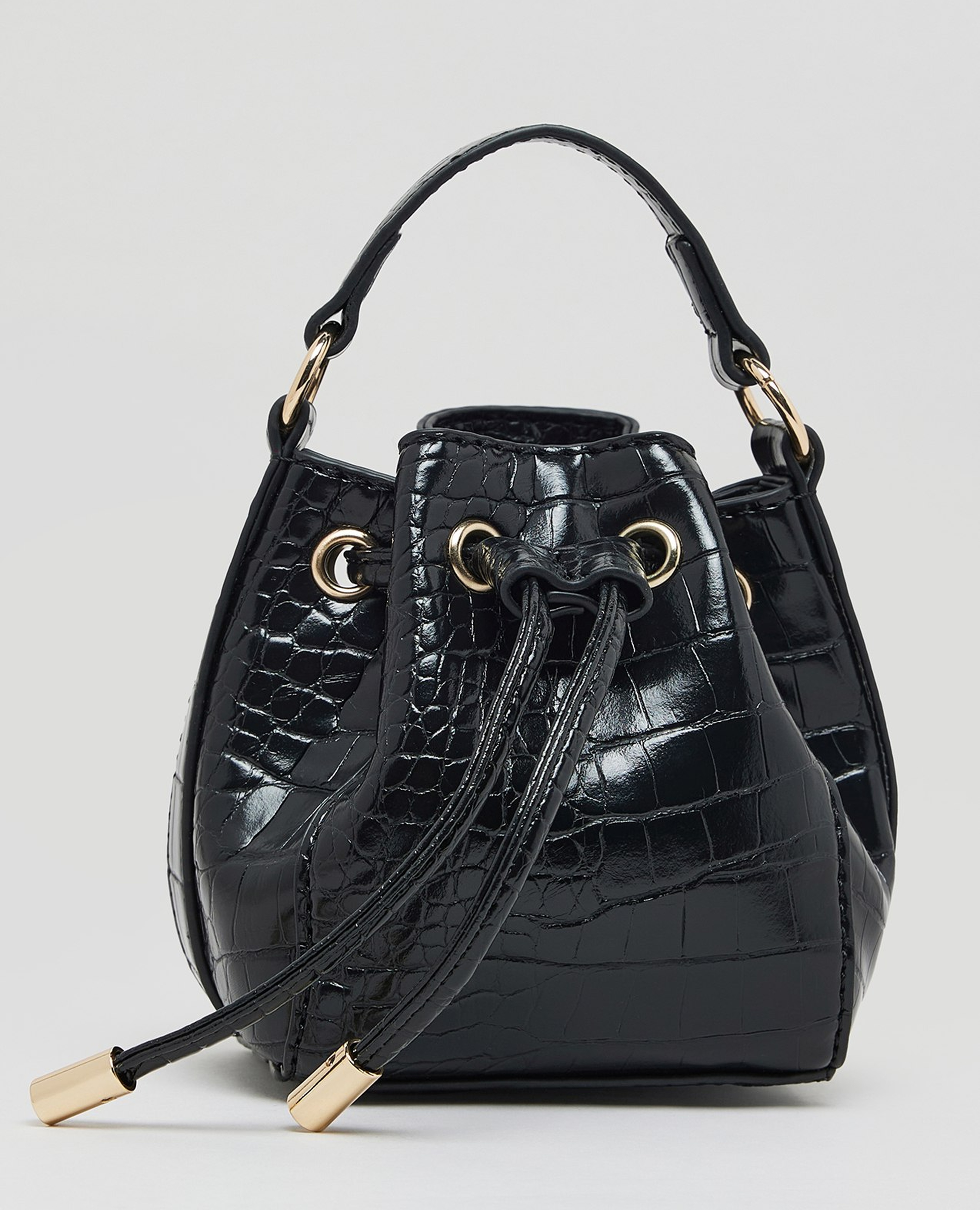 Textured Drawstring Bag