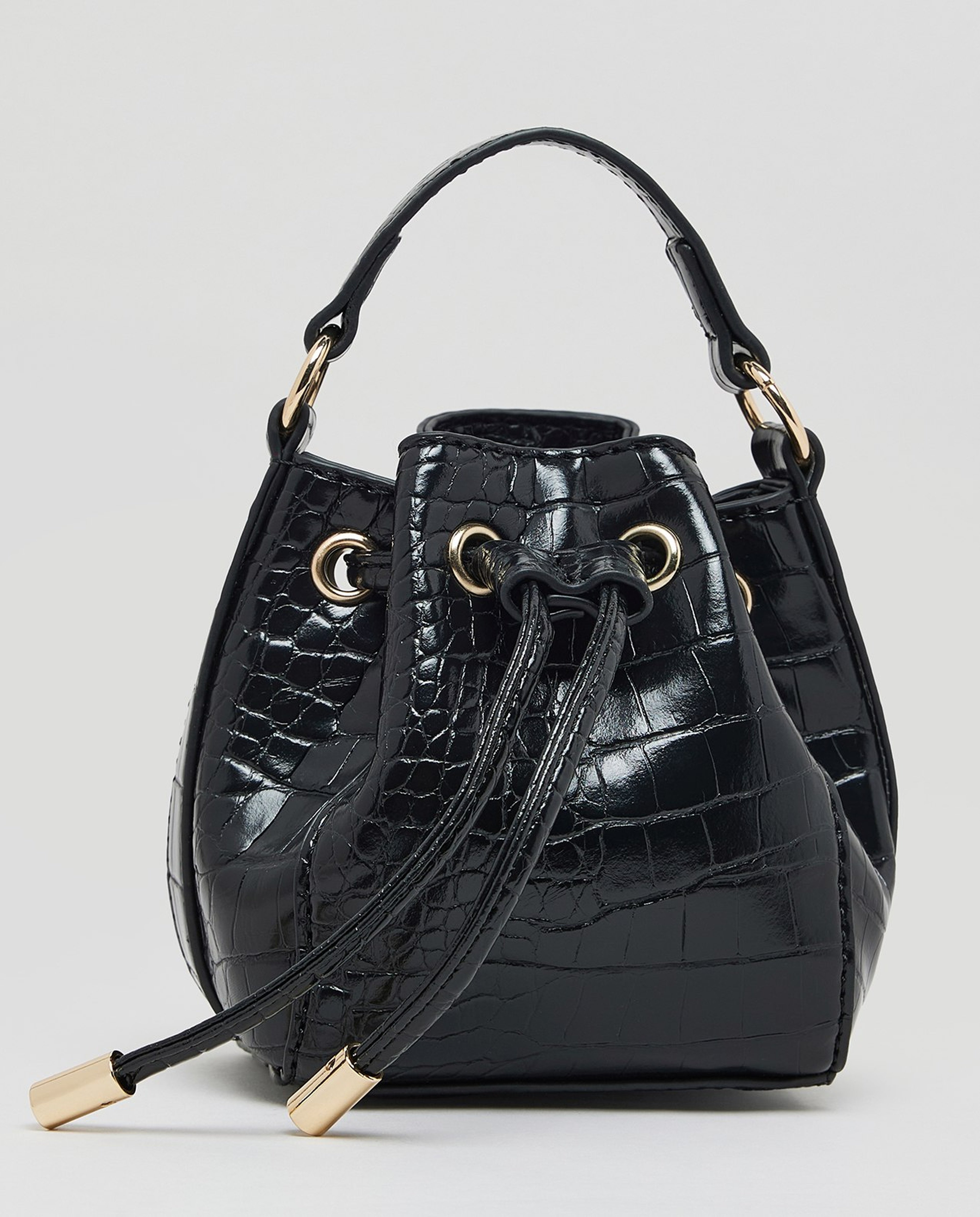 Textured Drawstring Bag