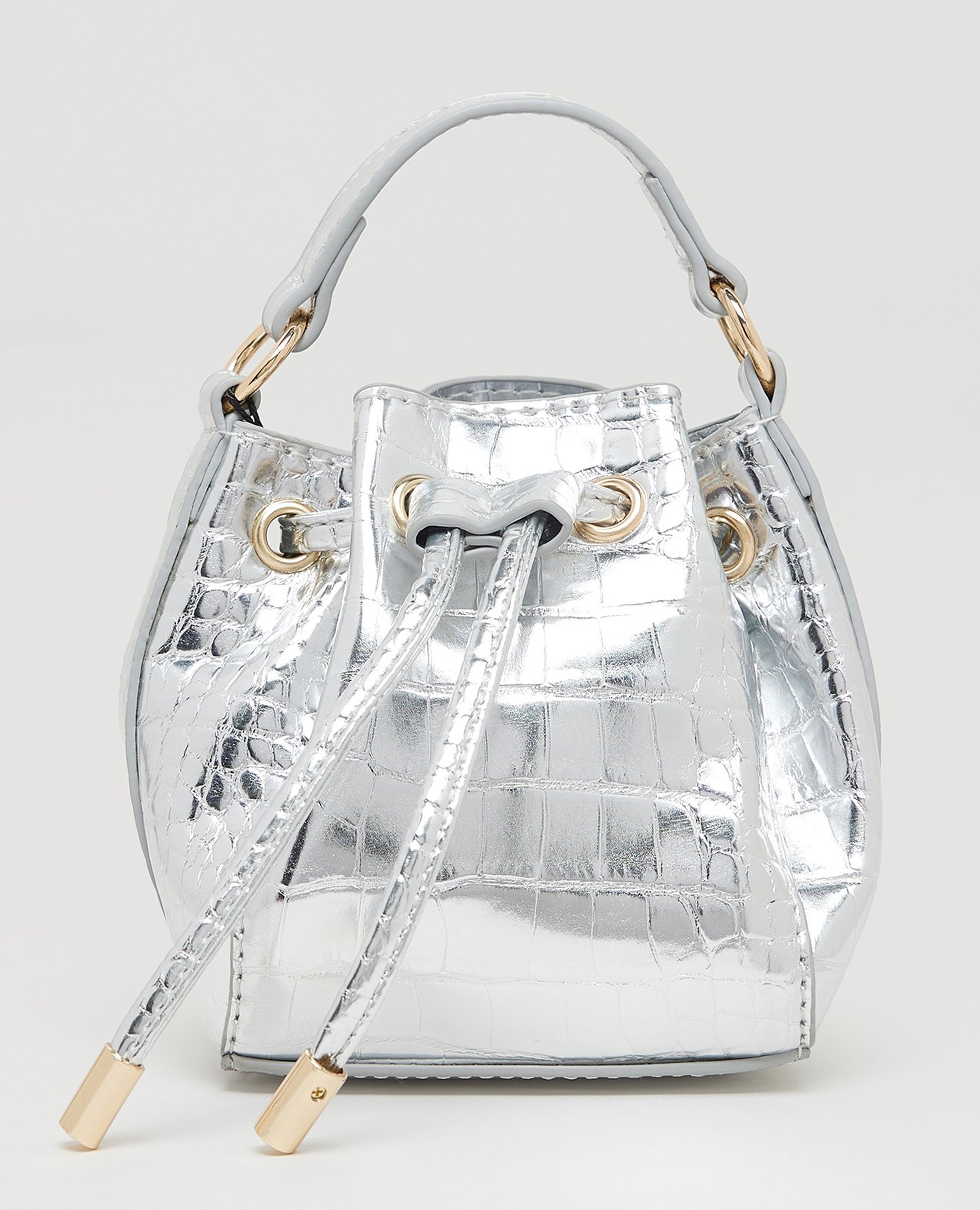 Textured Drawstring Bag