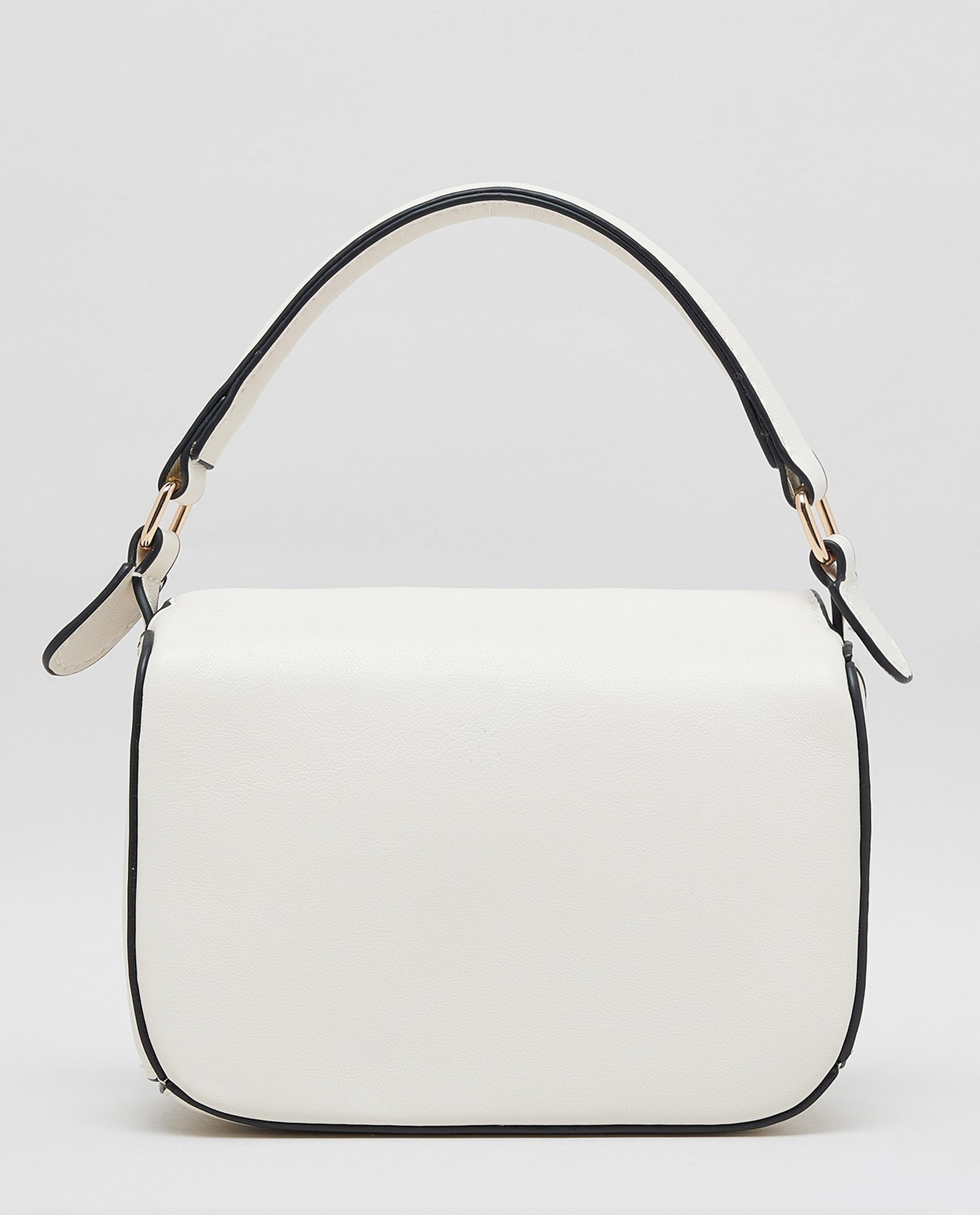 Contrast Trim Shoulder Bag