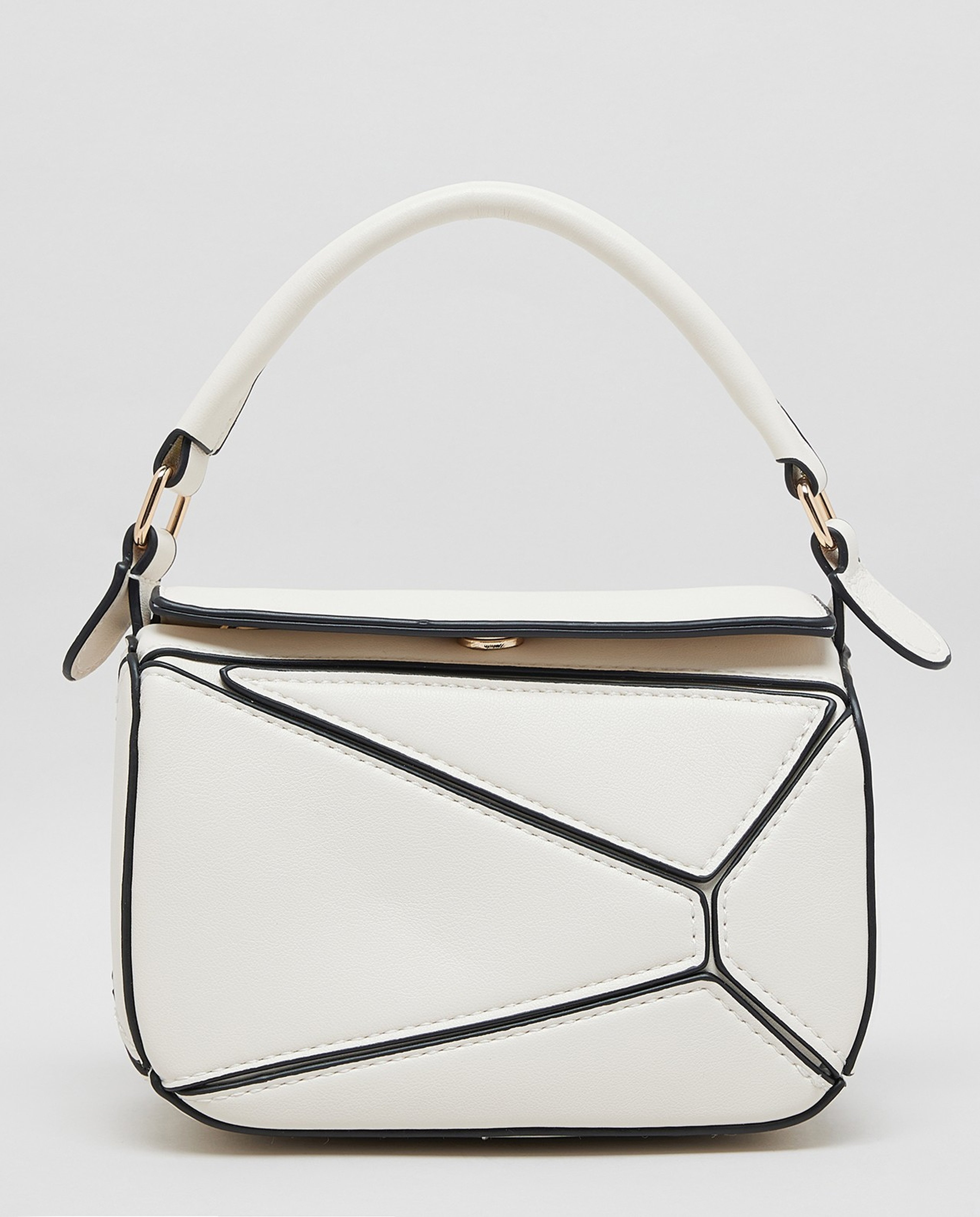 Contrast Trim Shoulder Bag