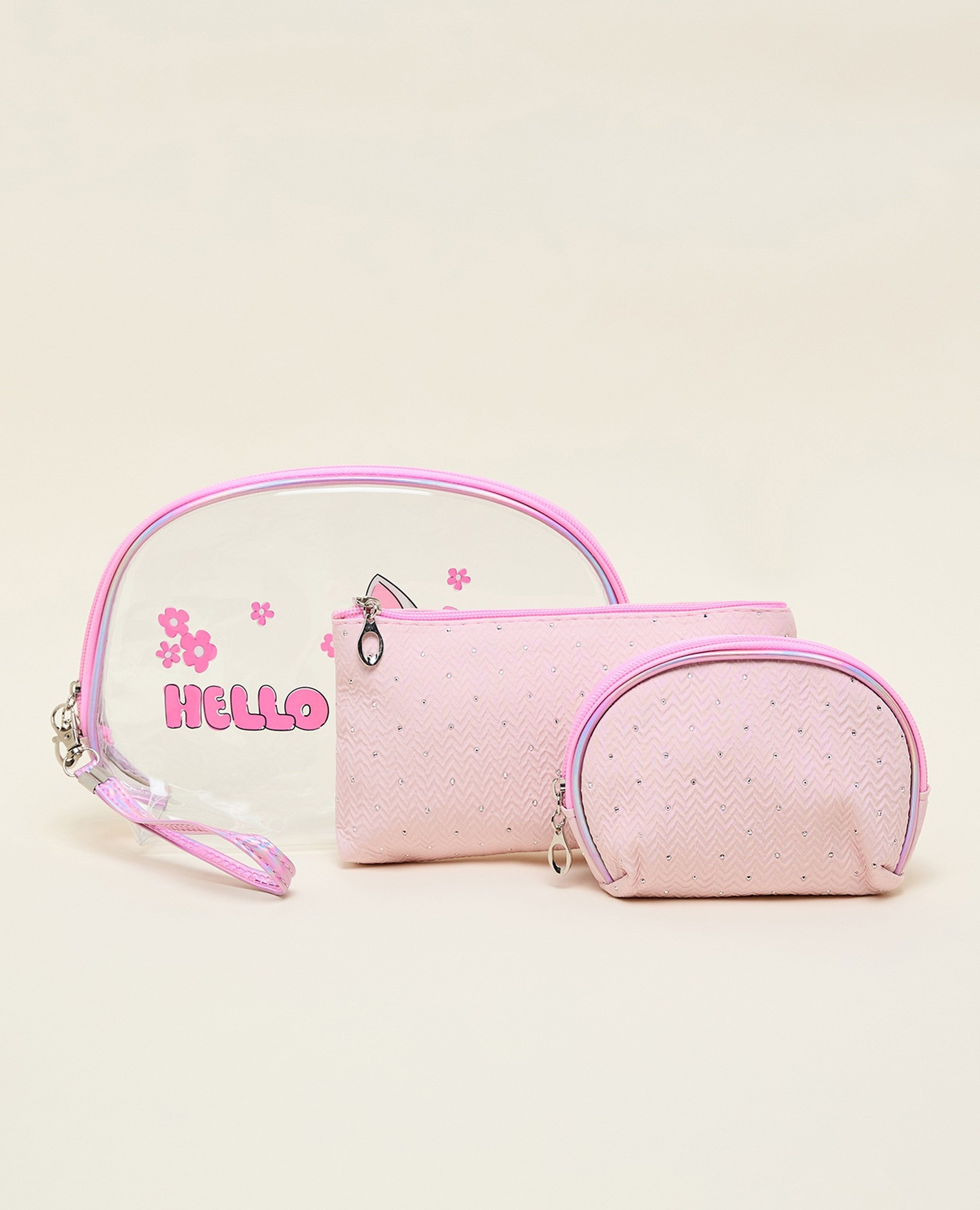 3 Pack Cosmetic Pouch Set