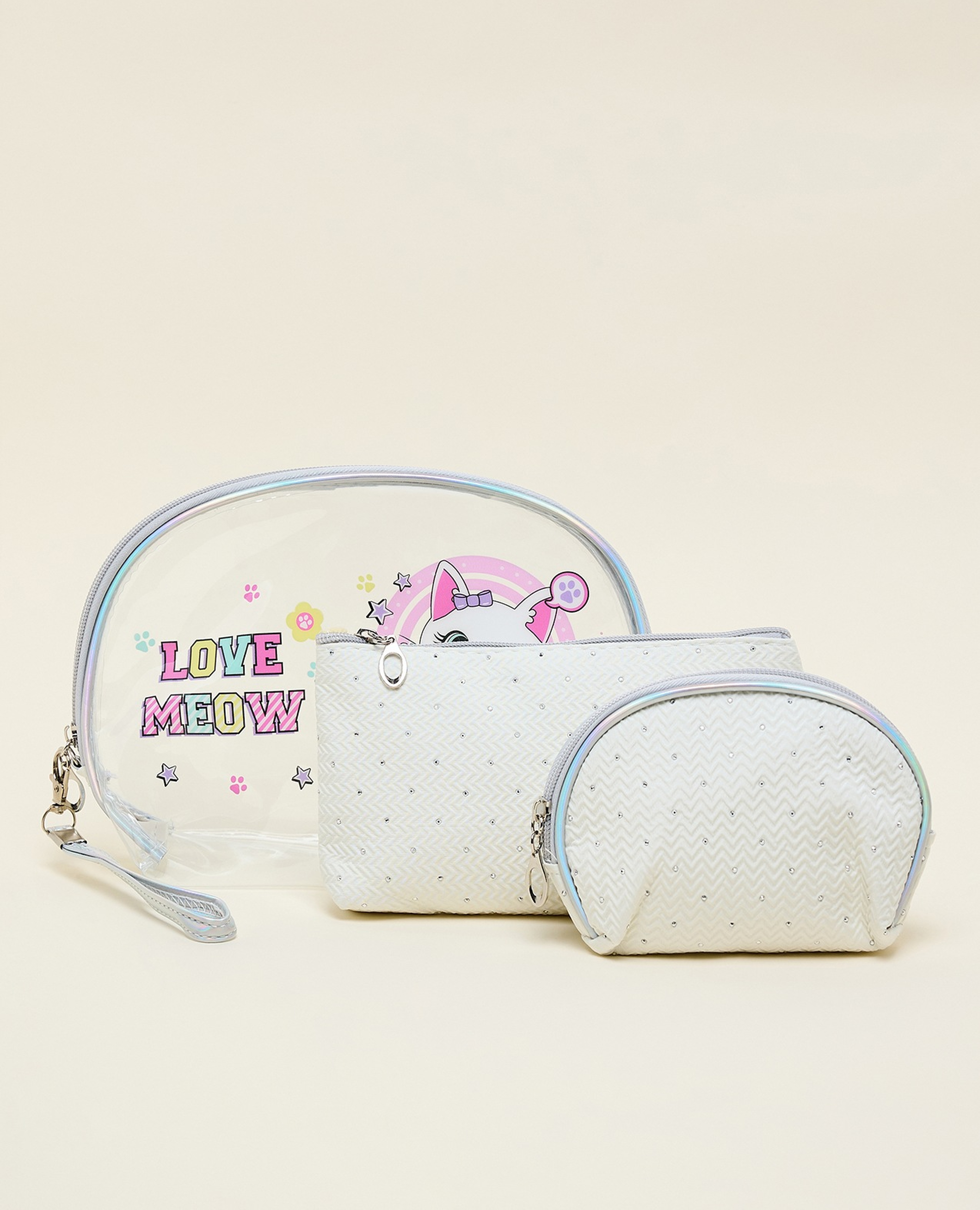 3 Pack Cosmetic Pouch Set