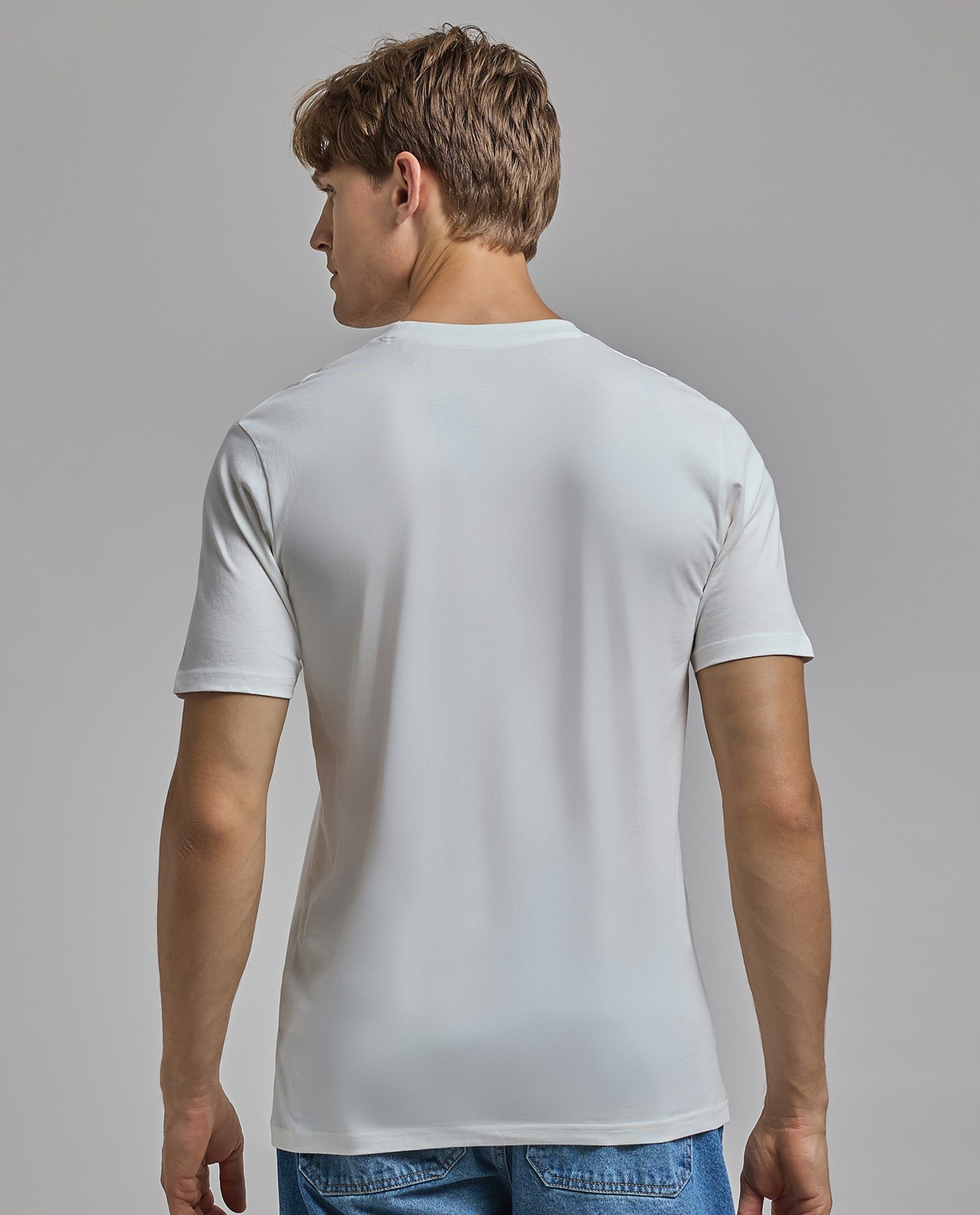 Printed T-Shirt with Crew Neck and Short Sleeves