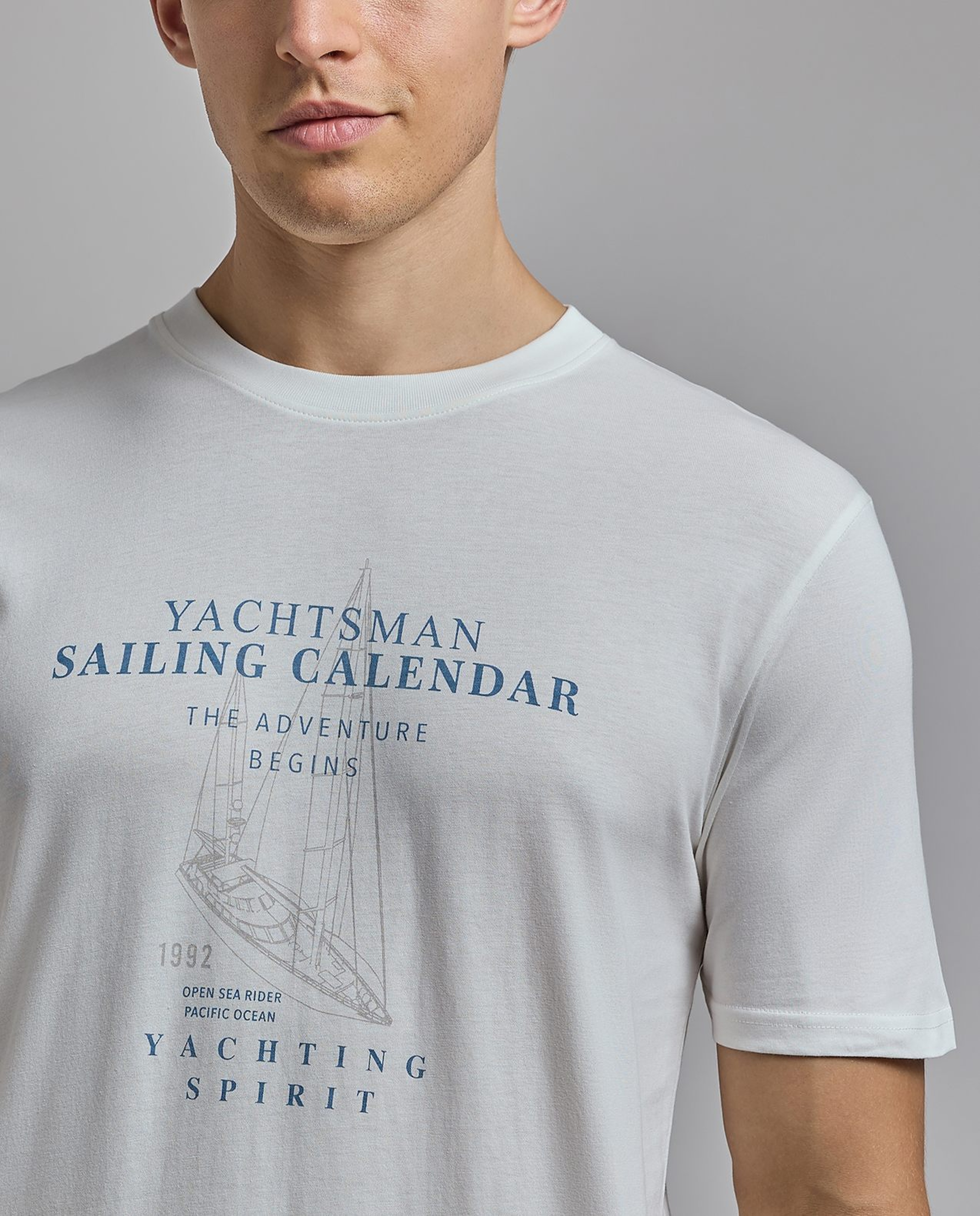 Printed T-Shirt with Crew Neck and Short Sleeves