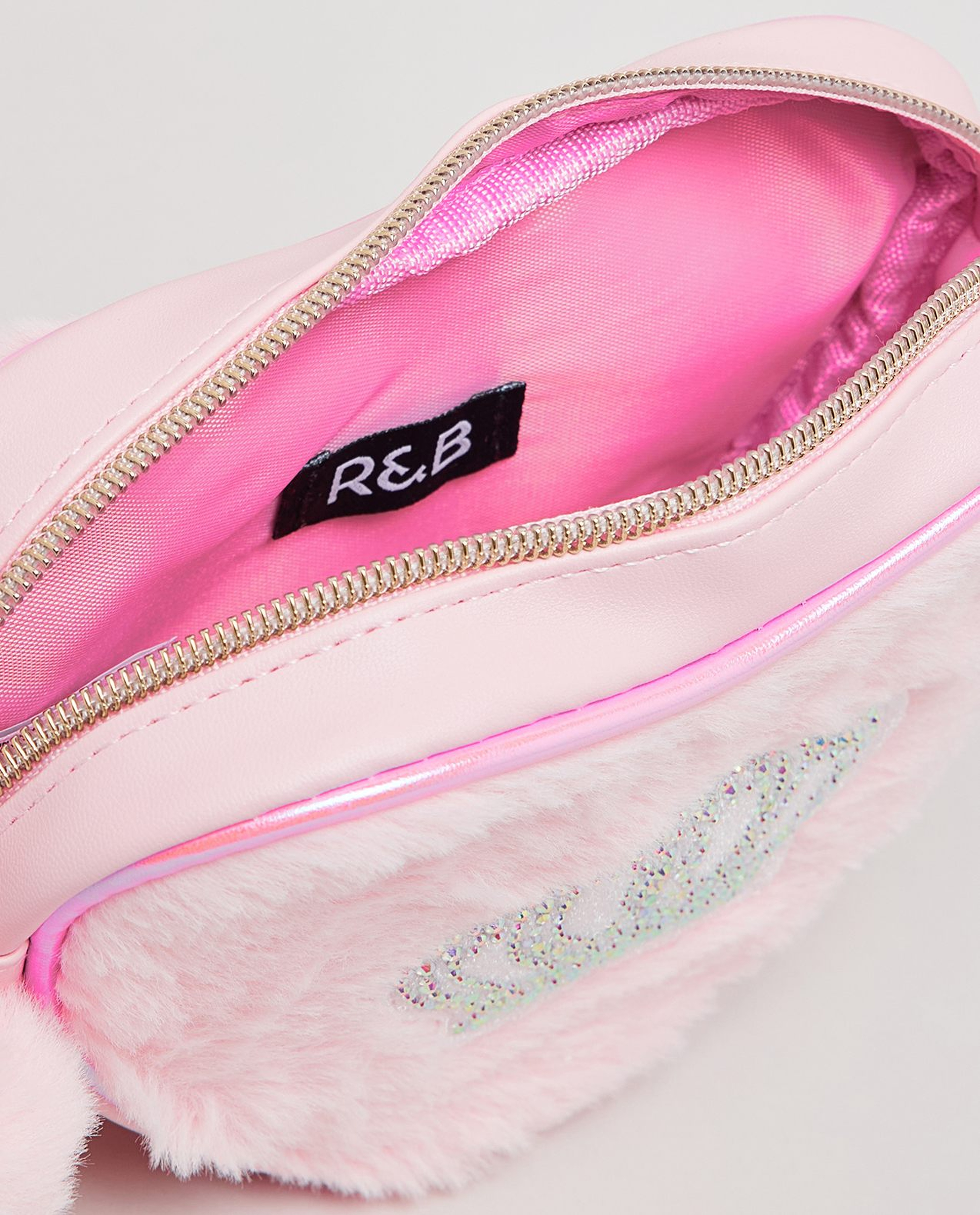 Embellished Furry Shoulder Bag