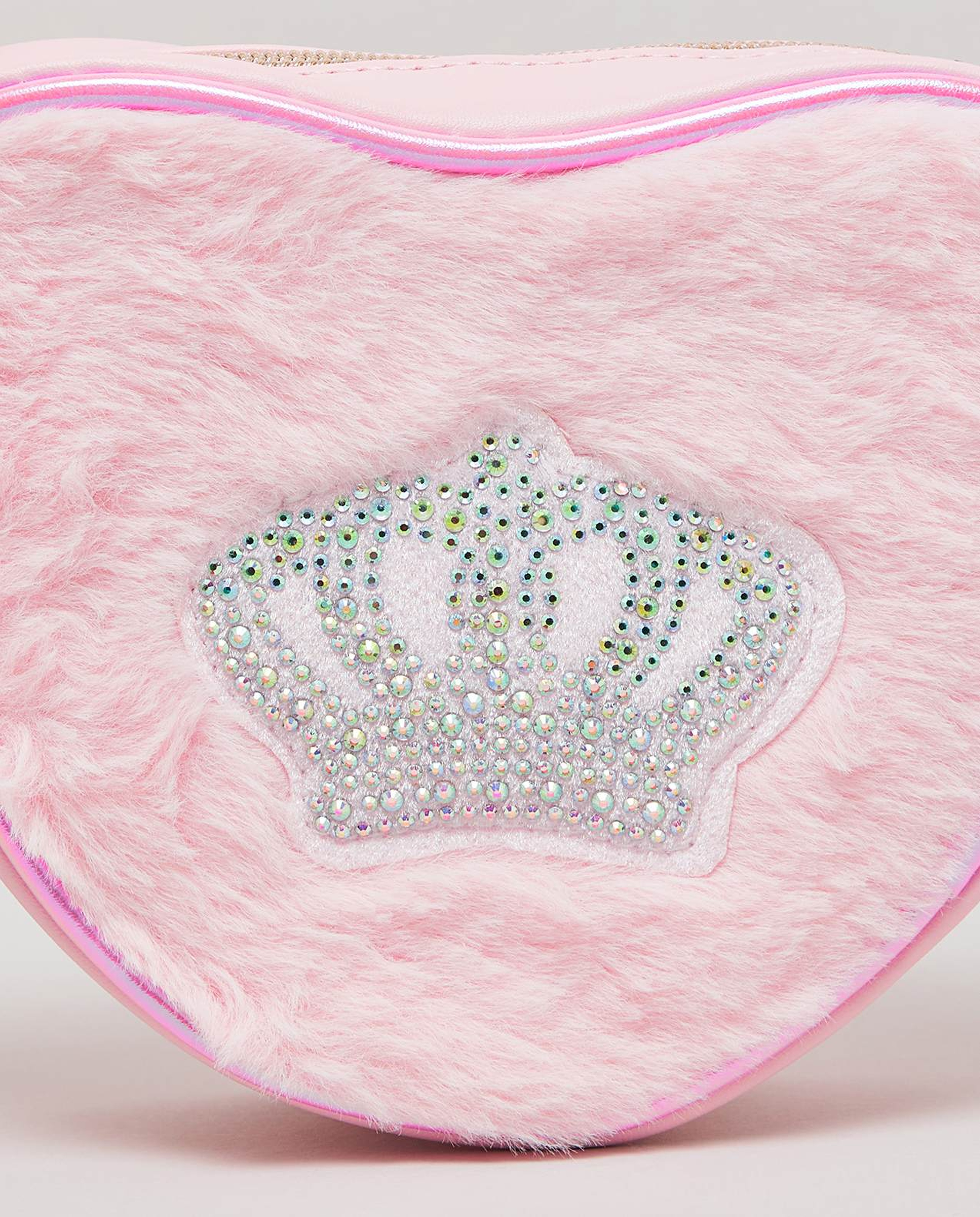 Embellished Furry Shoulder Bag