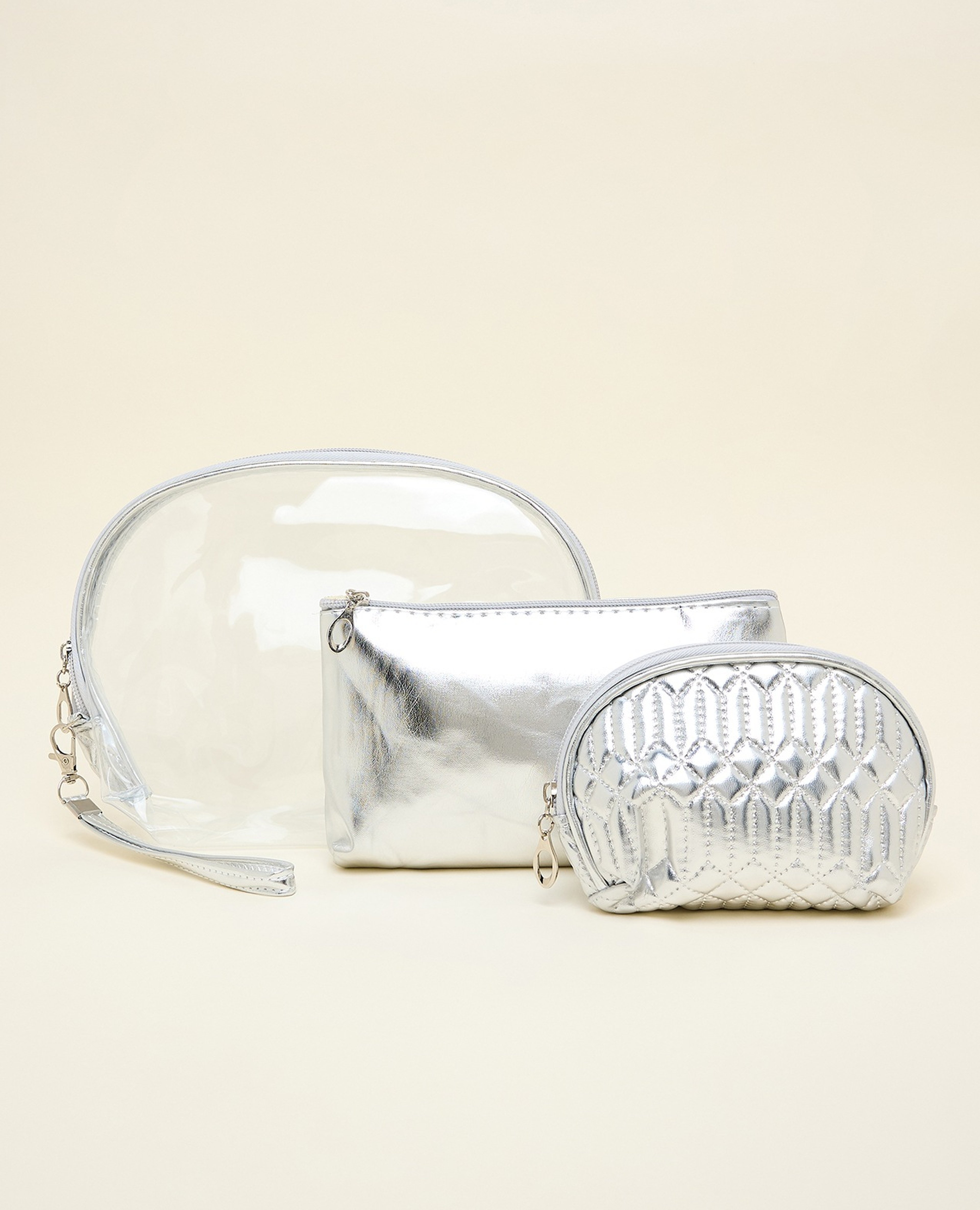 3 Pack Cosmetic Pouch Set