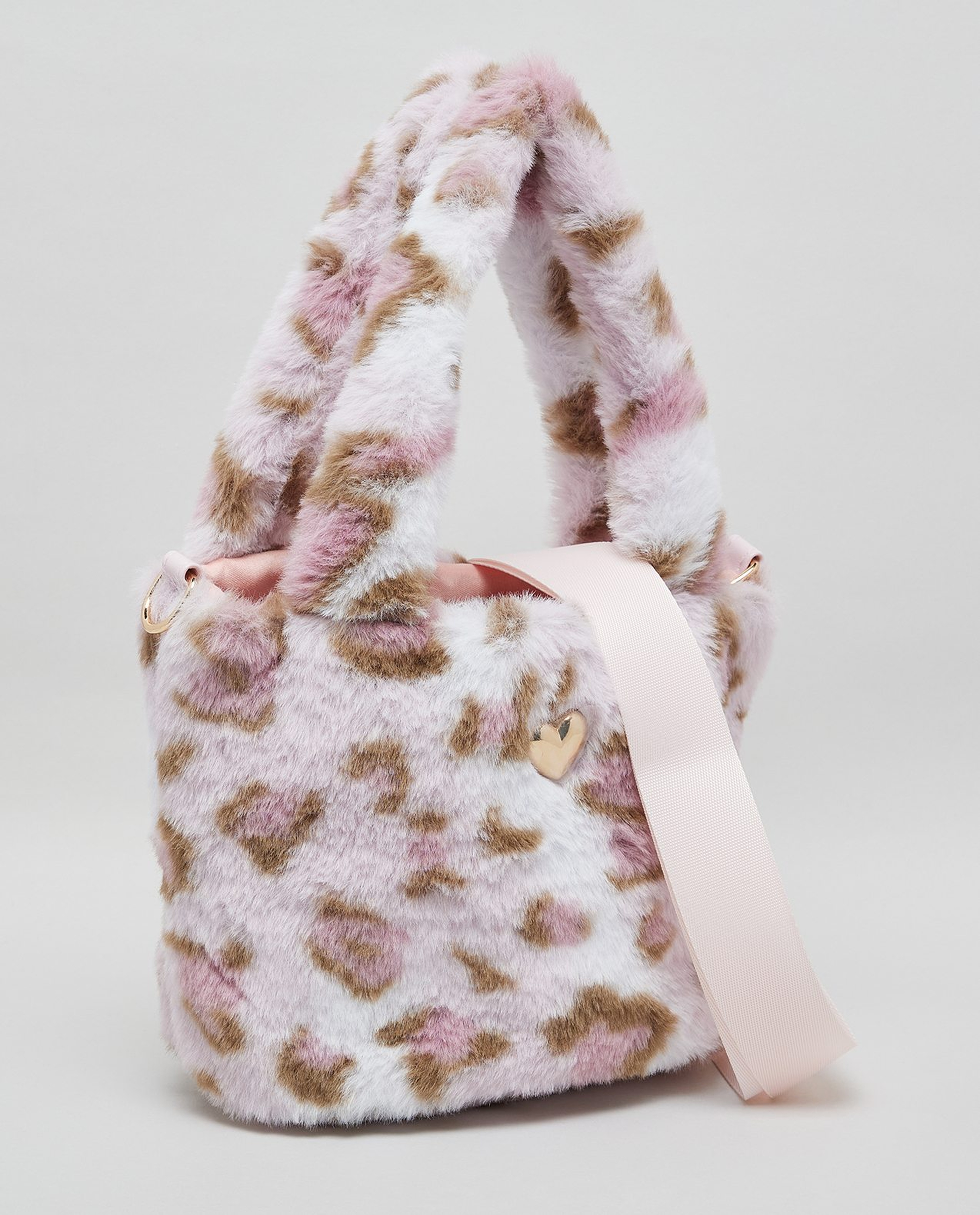 Animal Patterned Furry Mini Bag