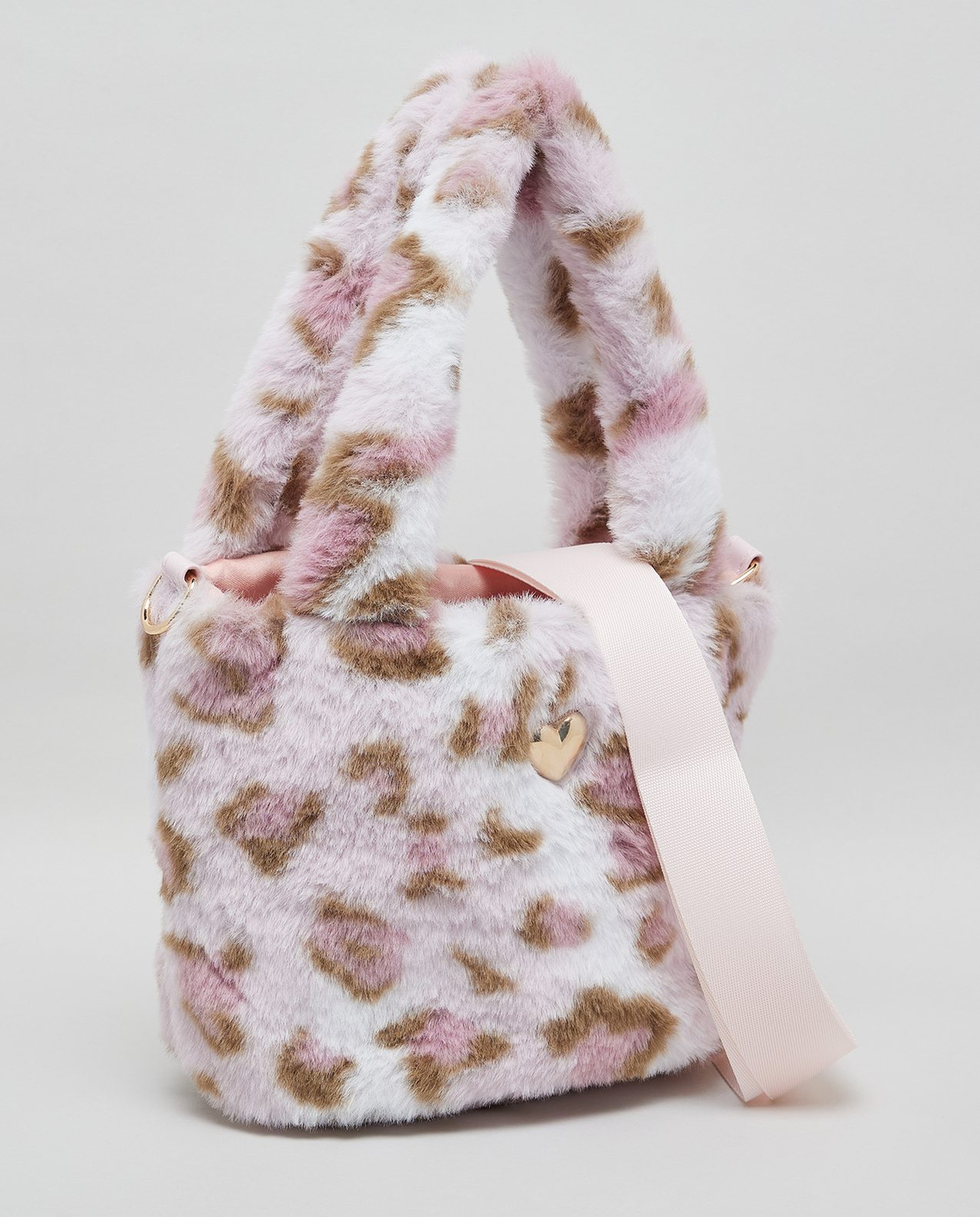 Animal Patterned Furry Mini Bag