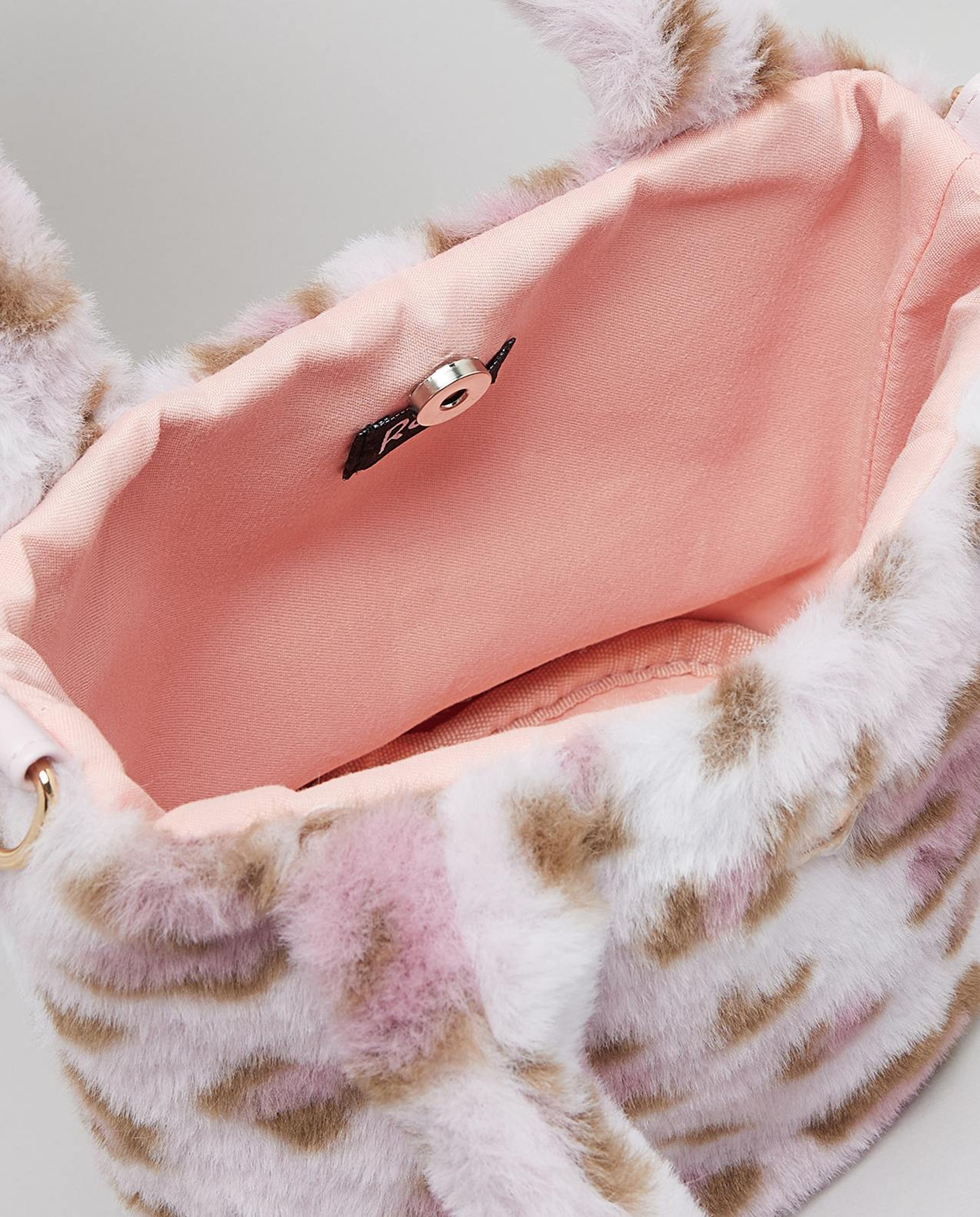 Animal Patterned Furry Mini Bag