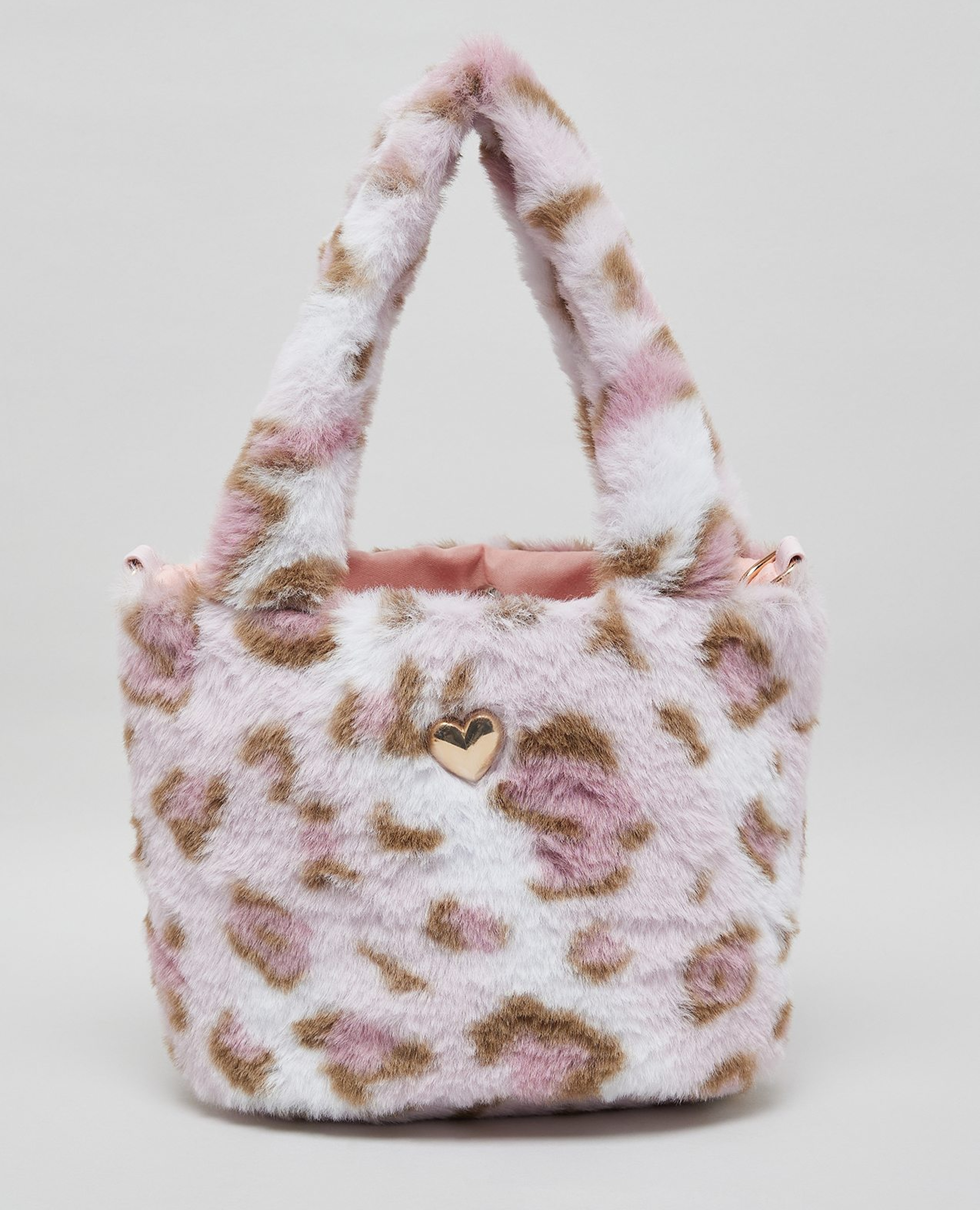 Animal Patterned Furry Mini Bag