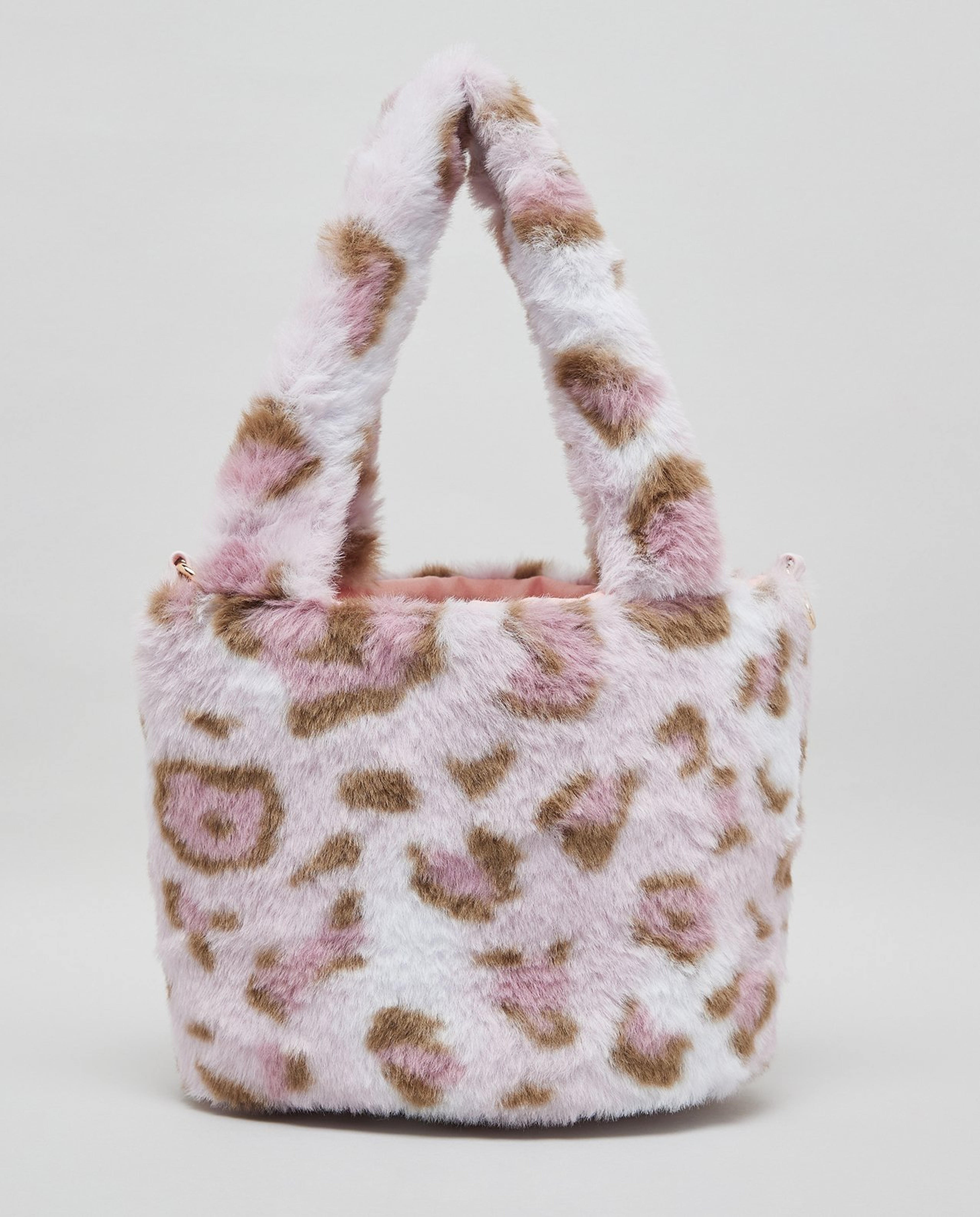 Animal Patterned Furry Mini Bag