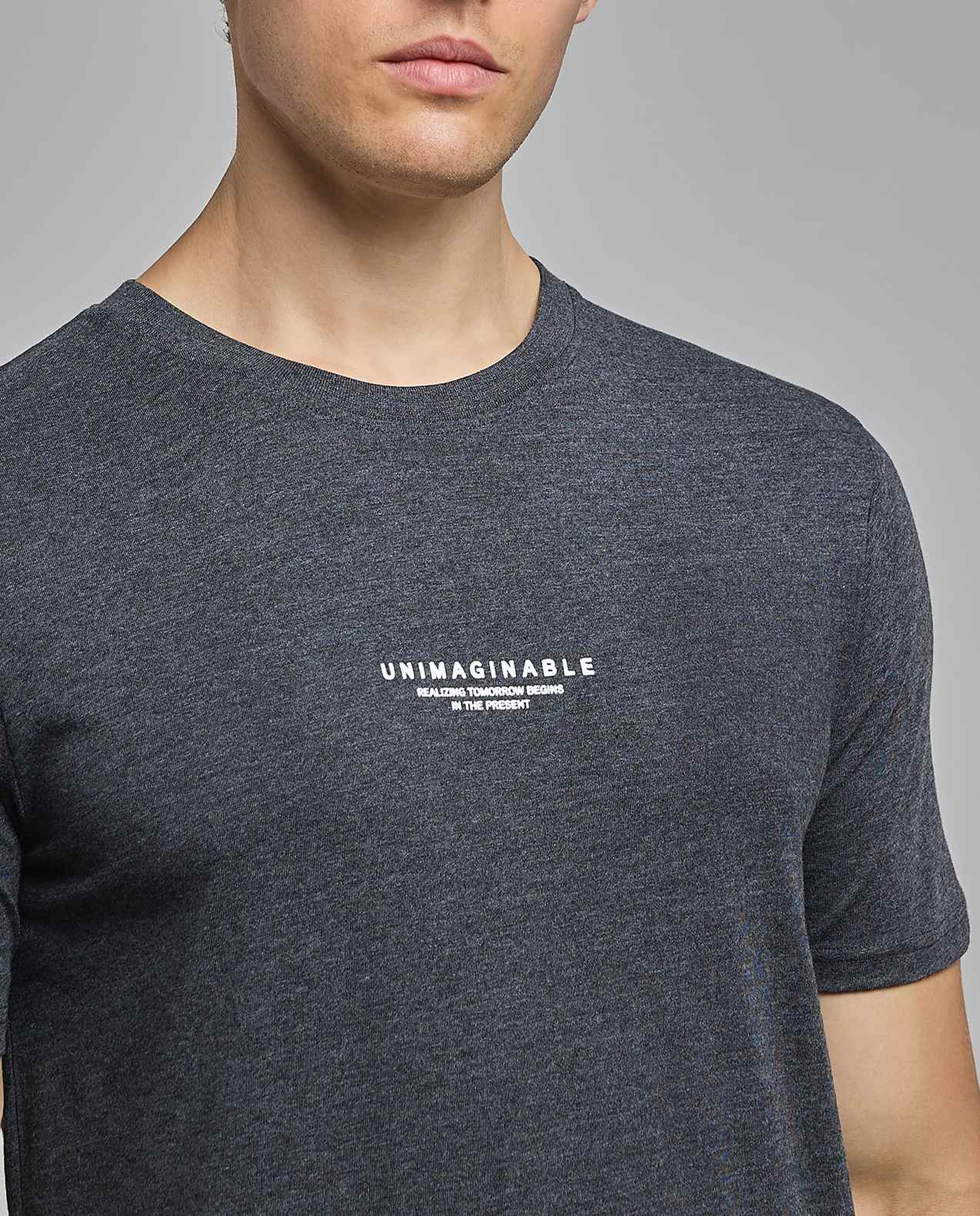 Printed T-Shirt with Crew Neck and Short Sleeves