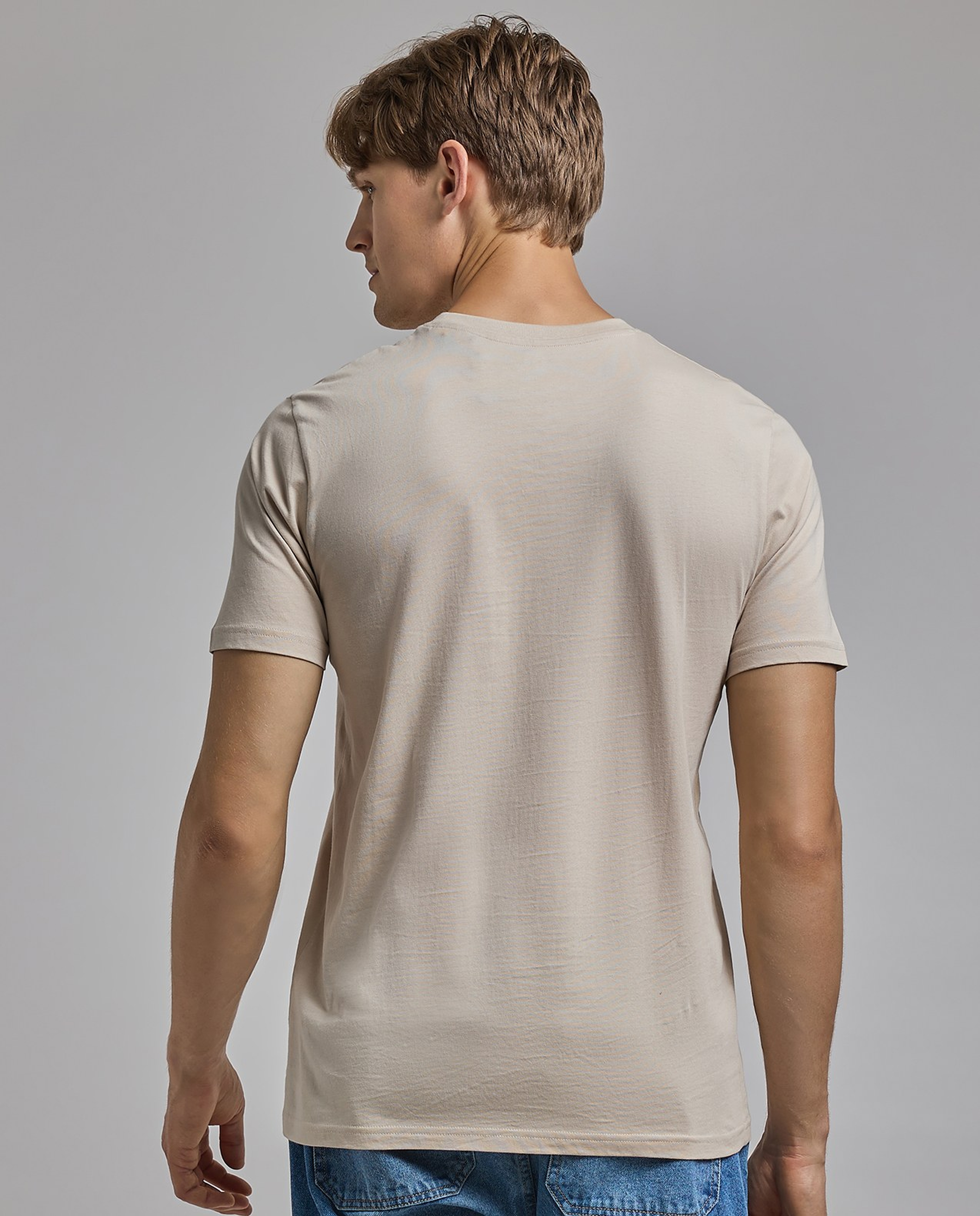 Printed T-Shirt with Crew Neck and Short Sleeves