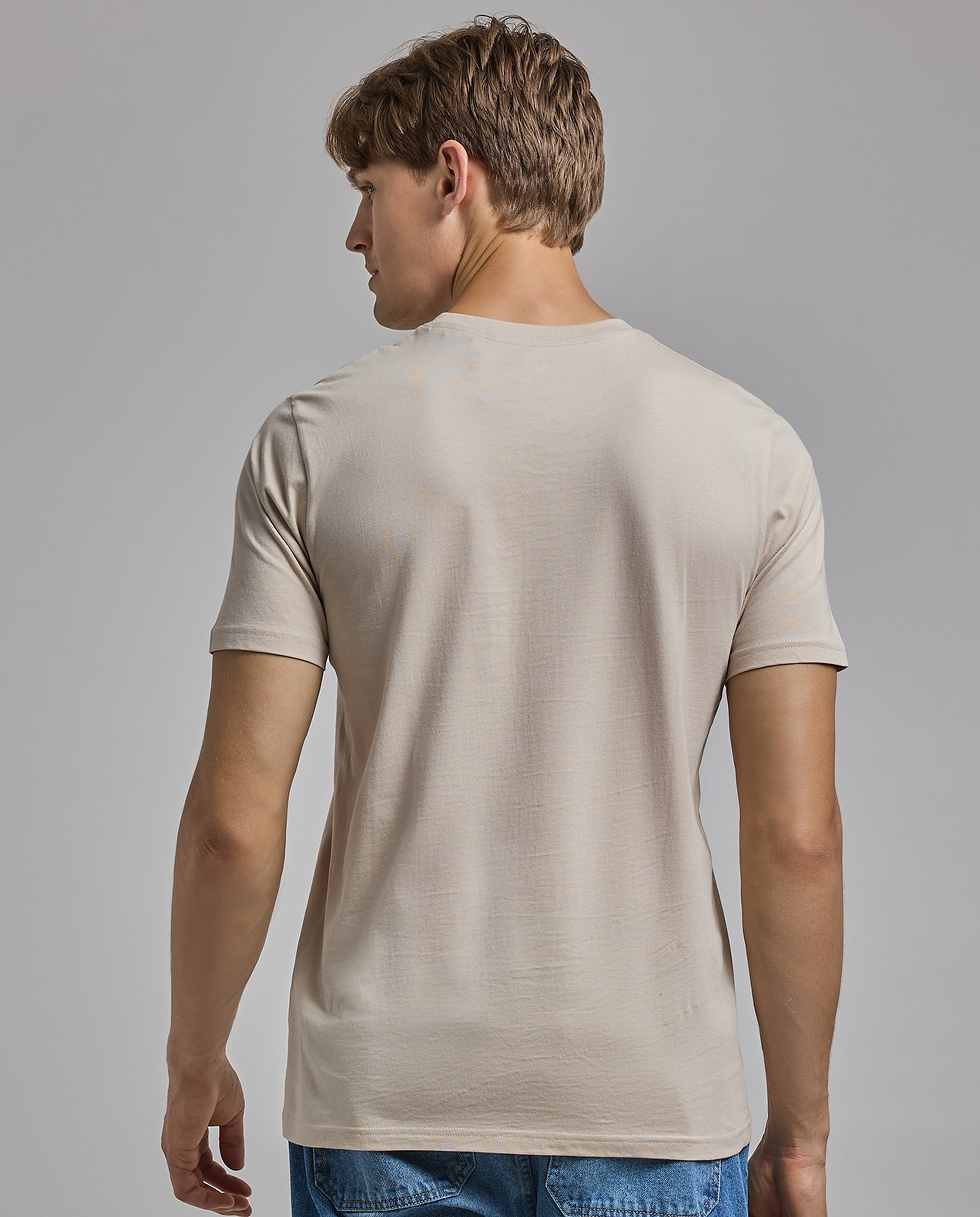 Printed T-Shirt with Crew Neck and Short Sleeves