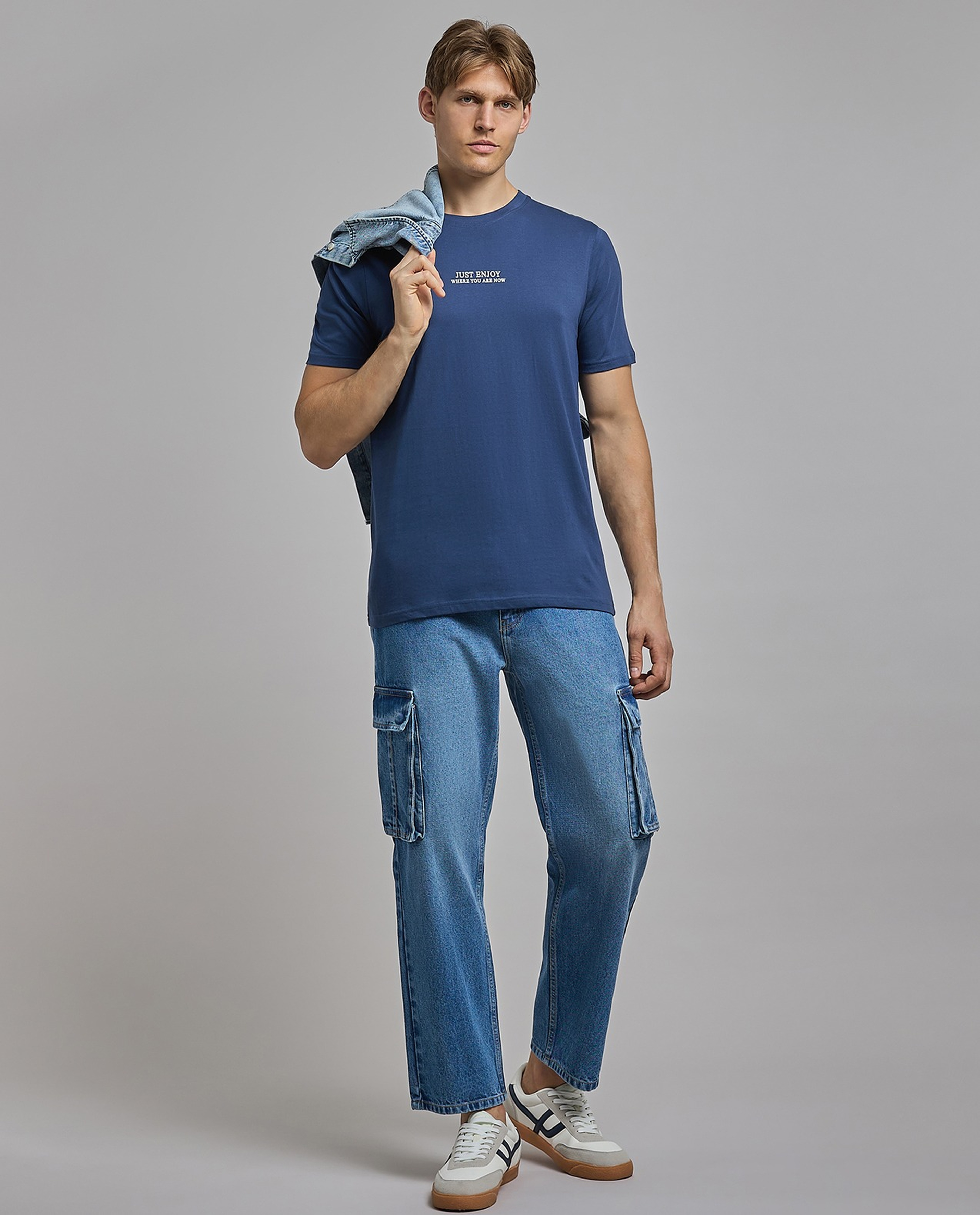 Printed T-Shirt with Crew Neck and Short Sleeves