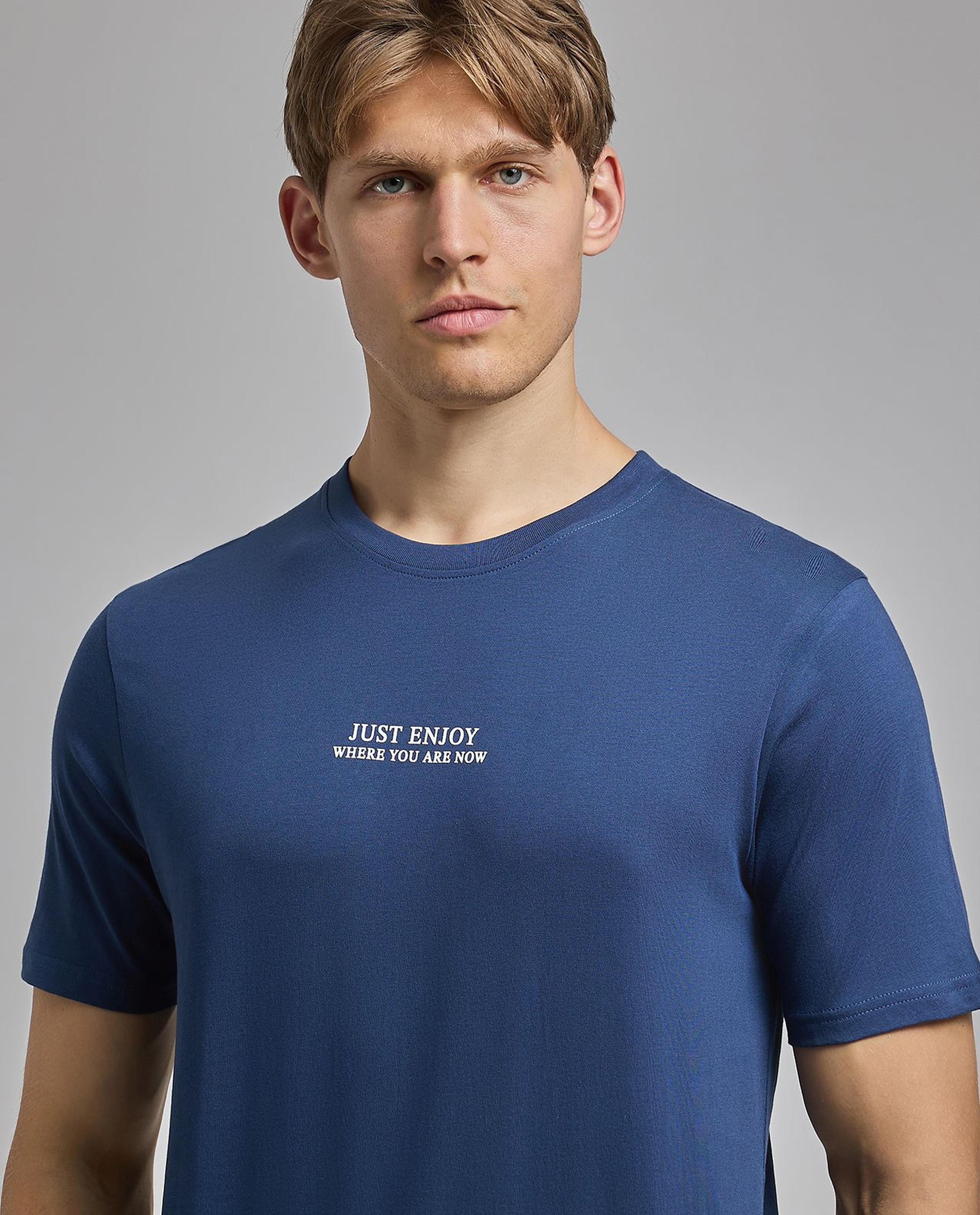 Printed T-Shirt with Crew Neck and Short Sleeves