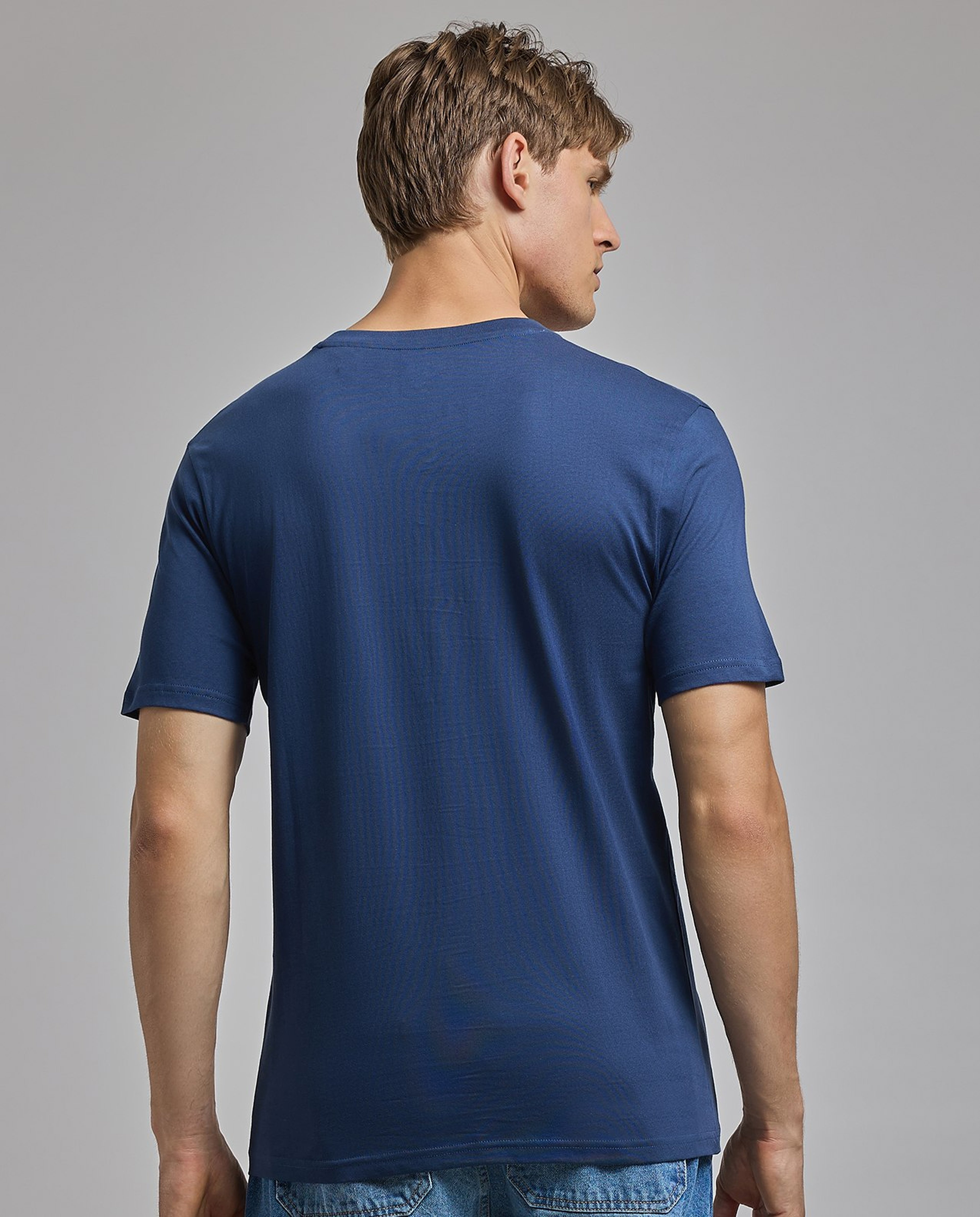 Printed T-Shirt with Crew Neck and Short Sleeves