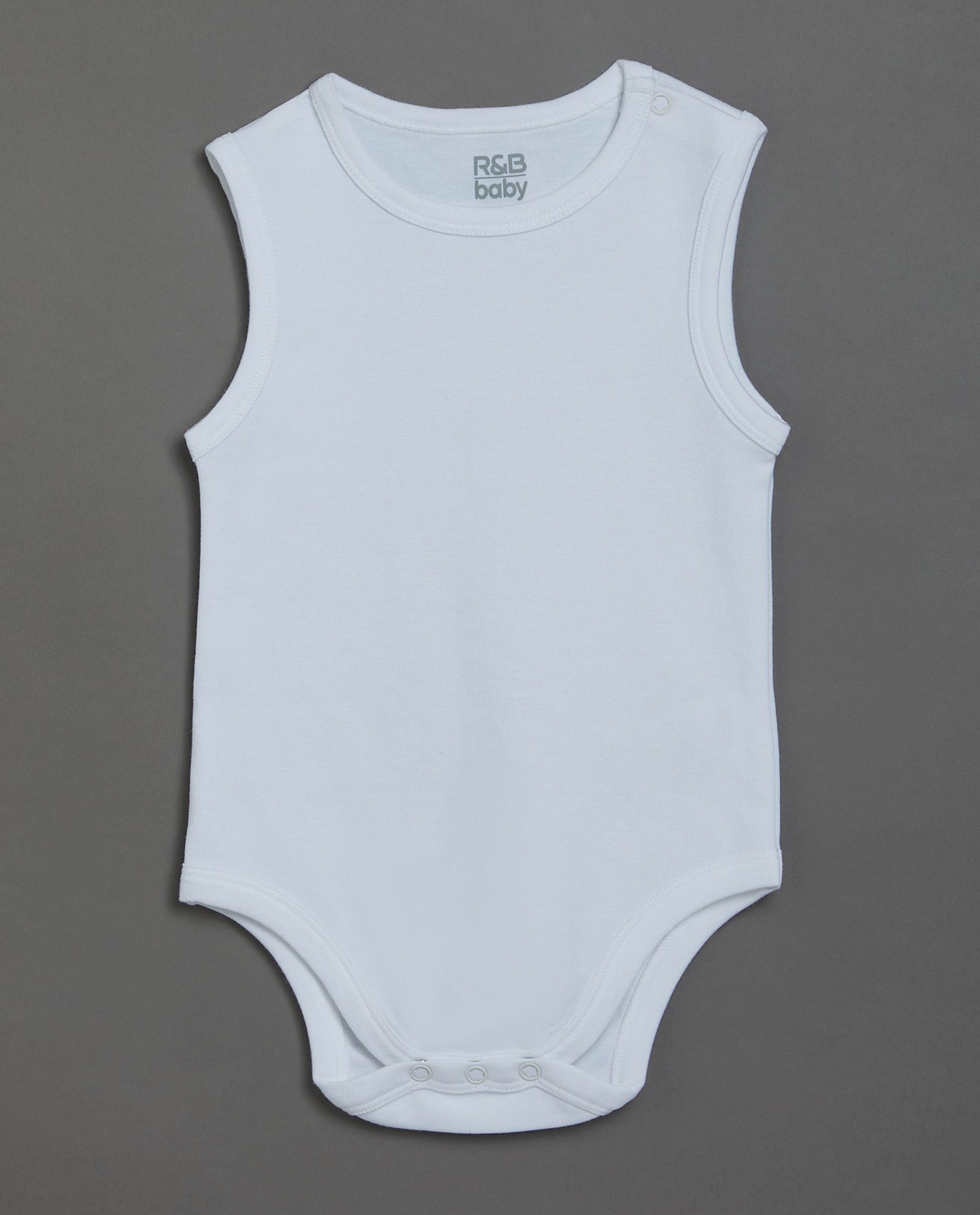 3 Pack Solid Sleeveless Bodysuits