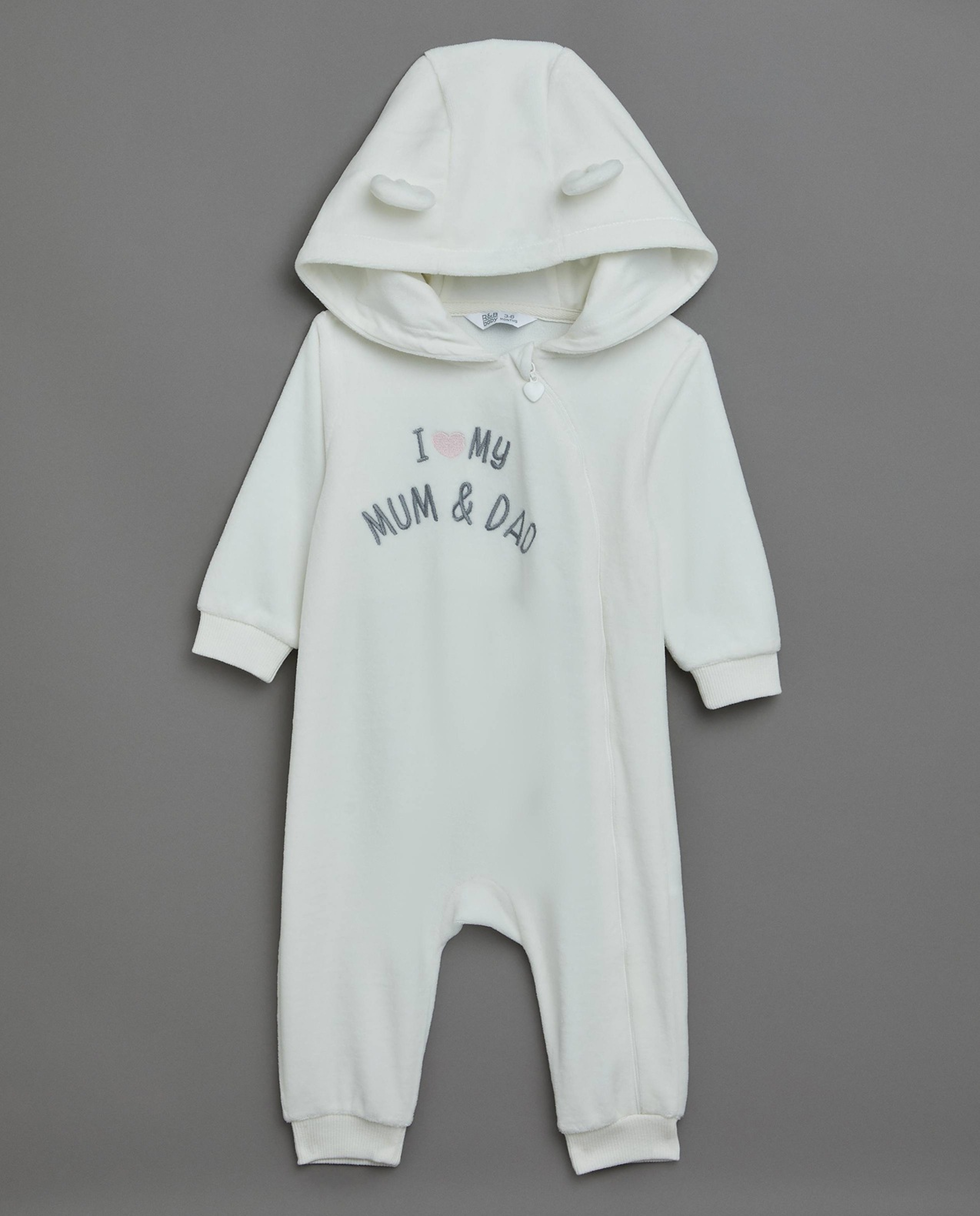 Embroidered Hooded Sleepsuit
