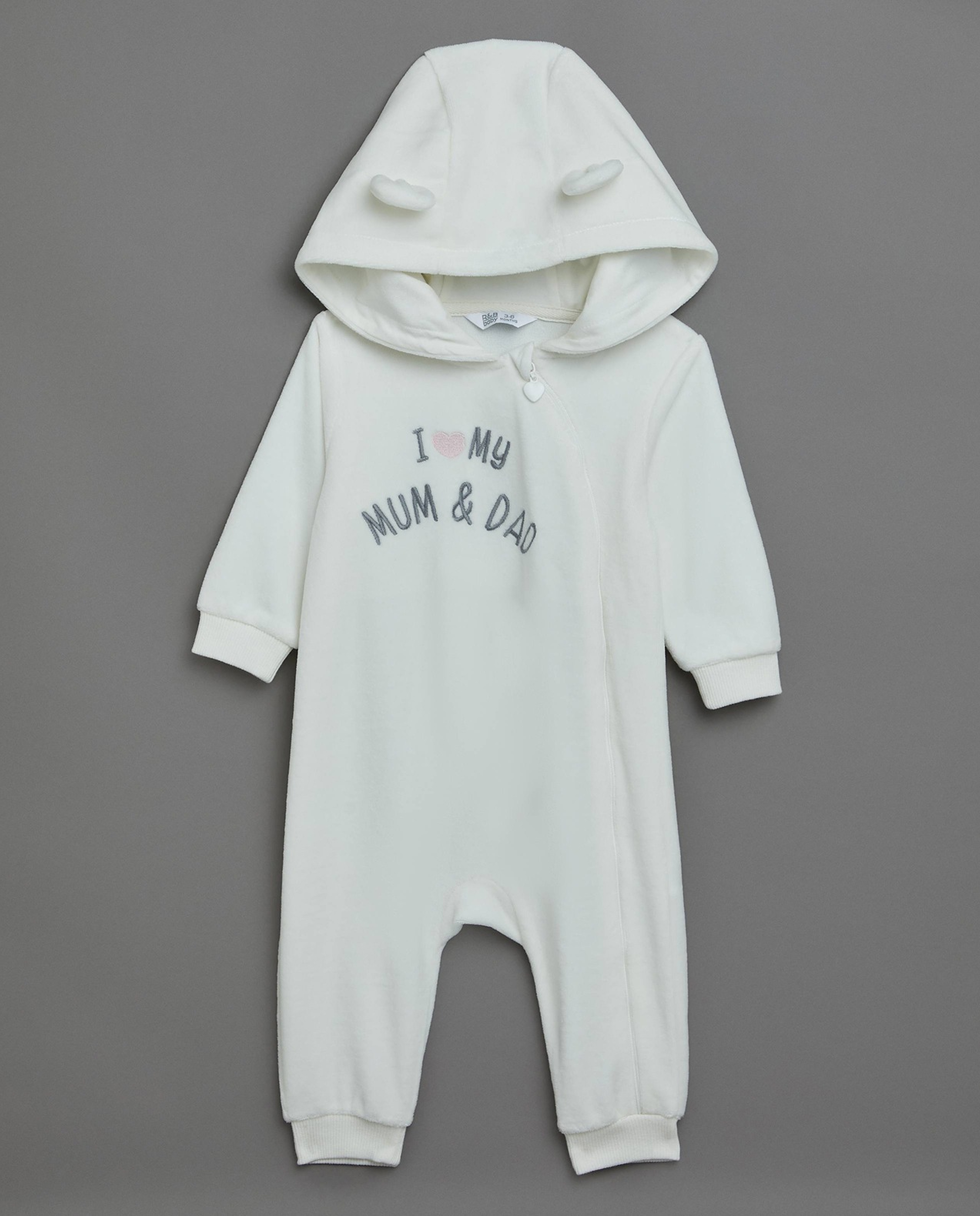 Embroidered Hooded Sleepsuit