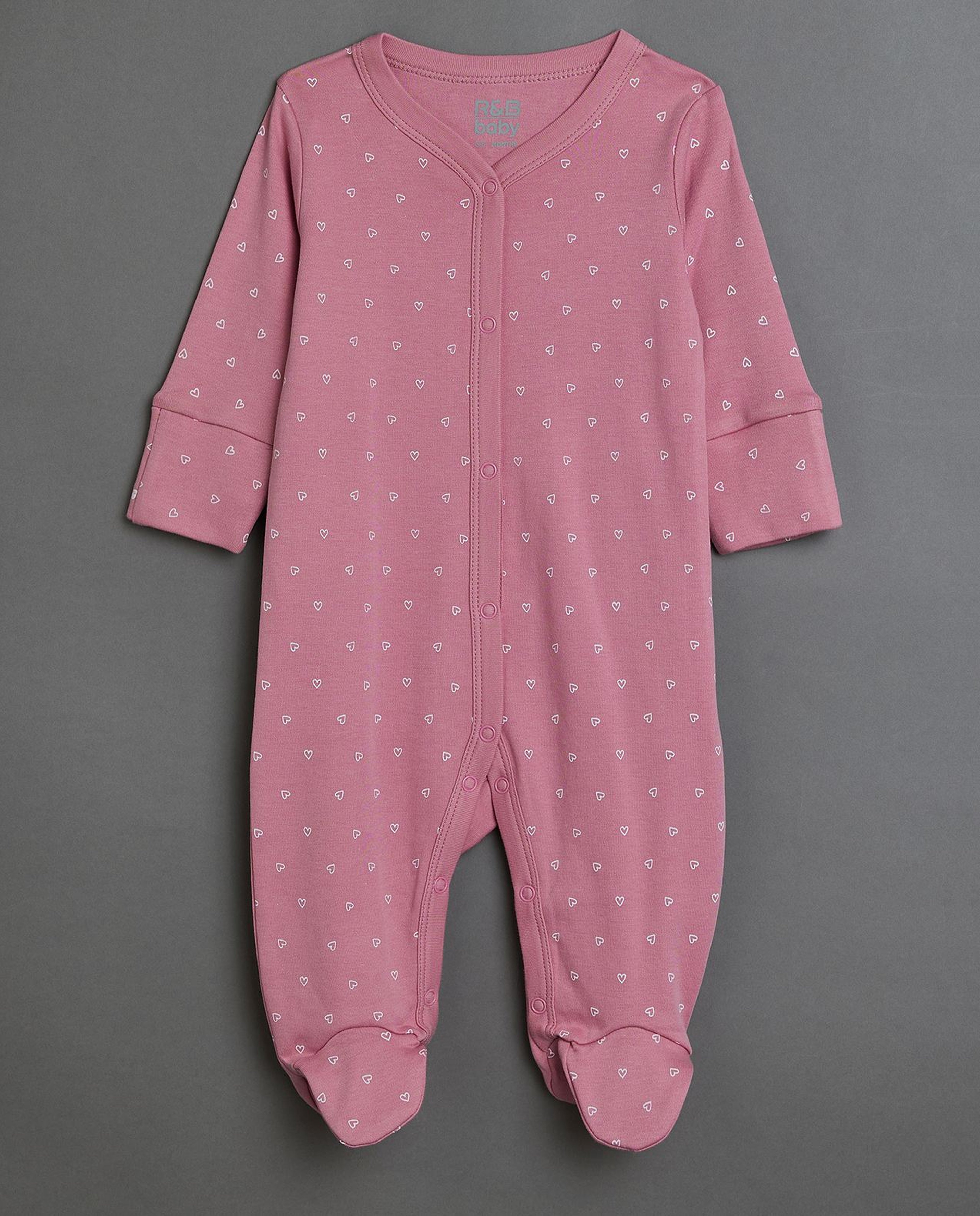 3 Pack Printed Footed Sleepsuit