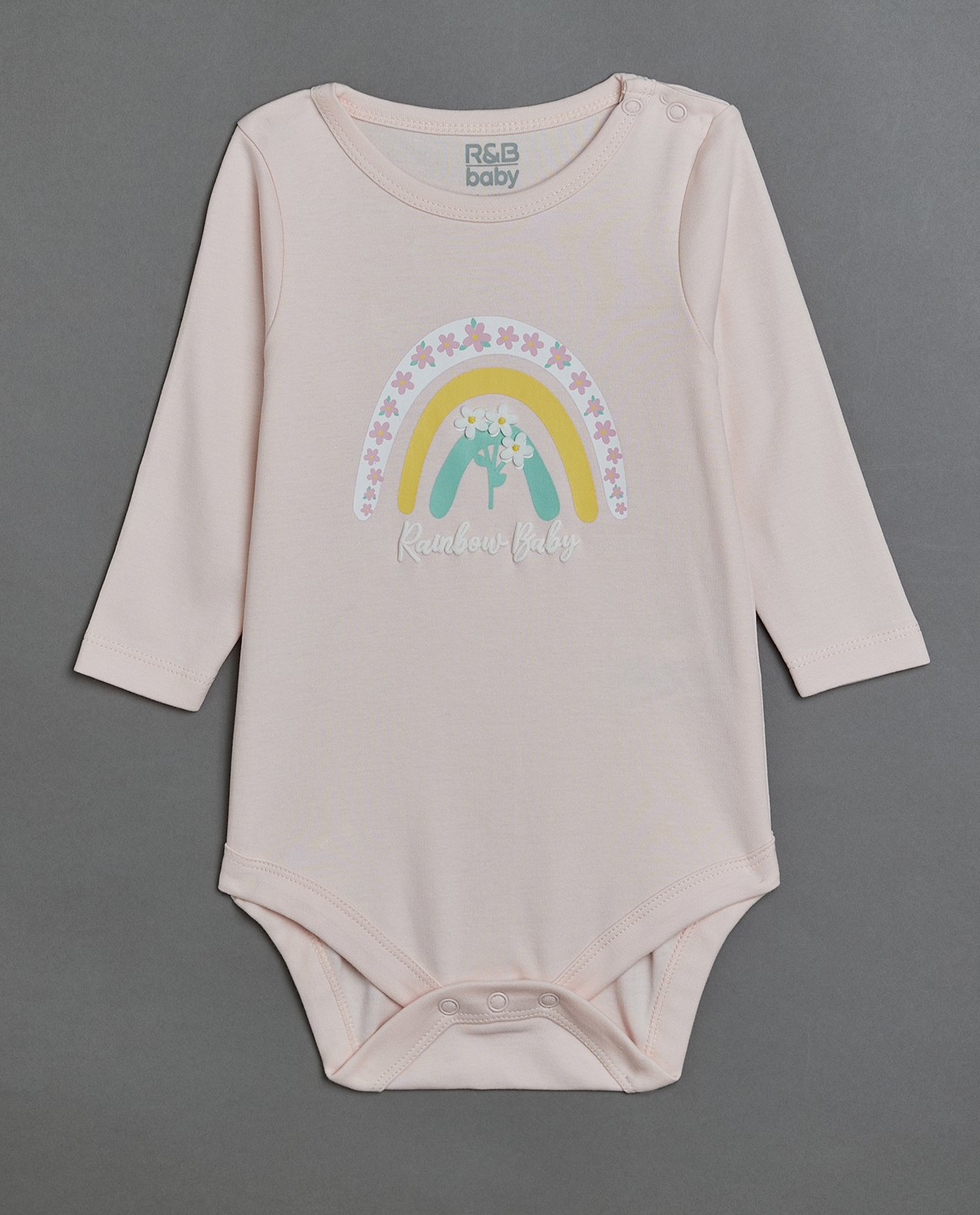 3 Pack Printed Bodysuits with Long Sleeves