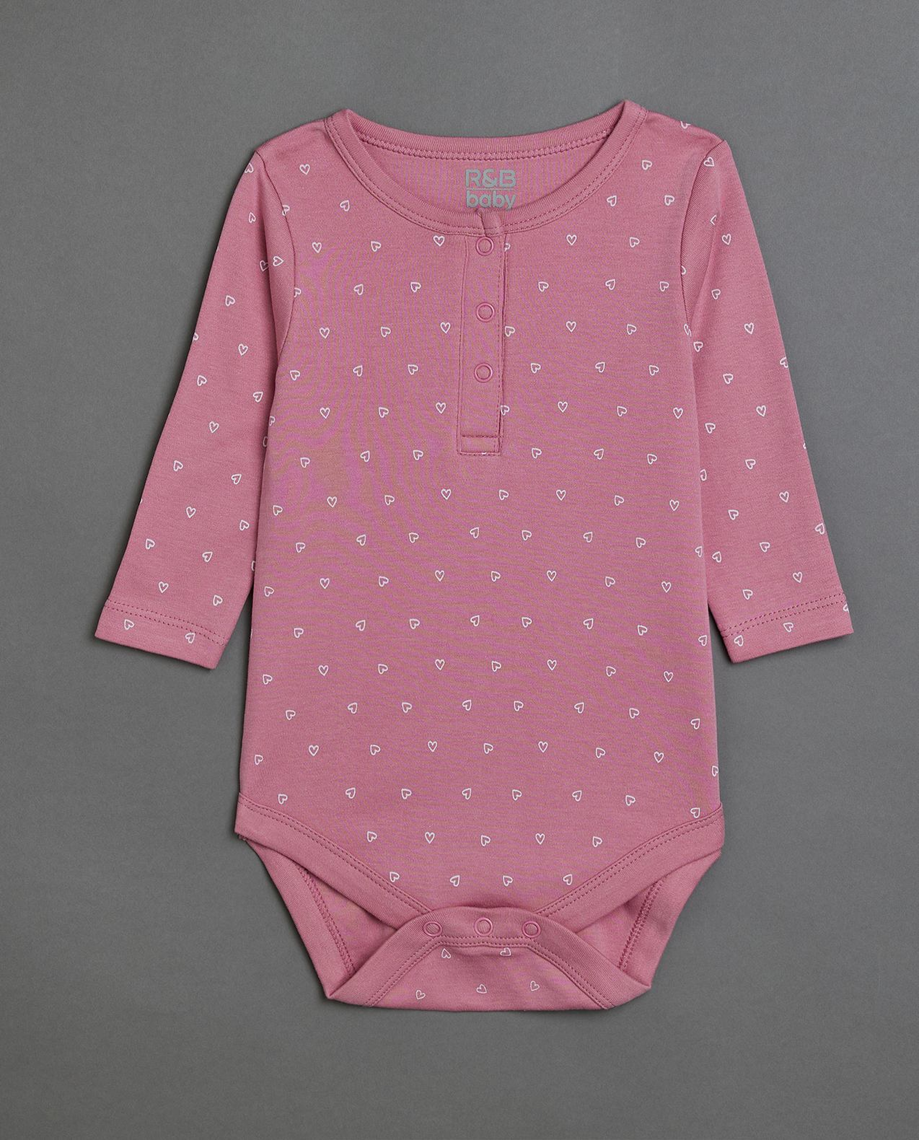 3 Pack Printed Bodysuits with Long Sleeves