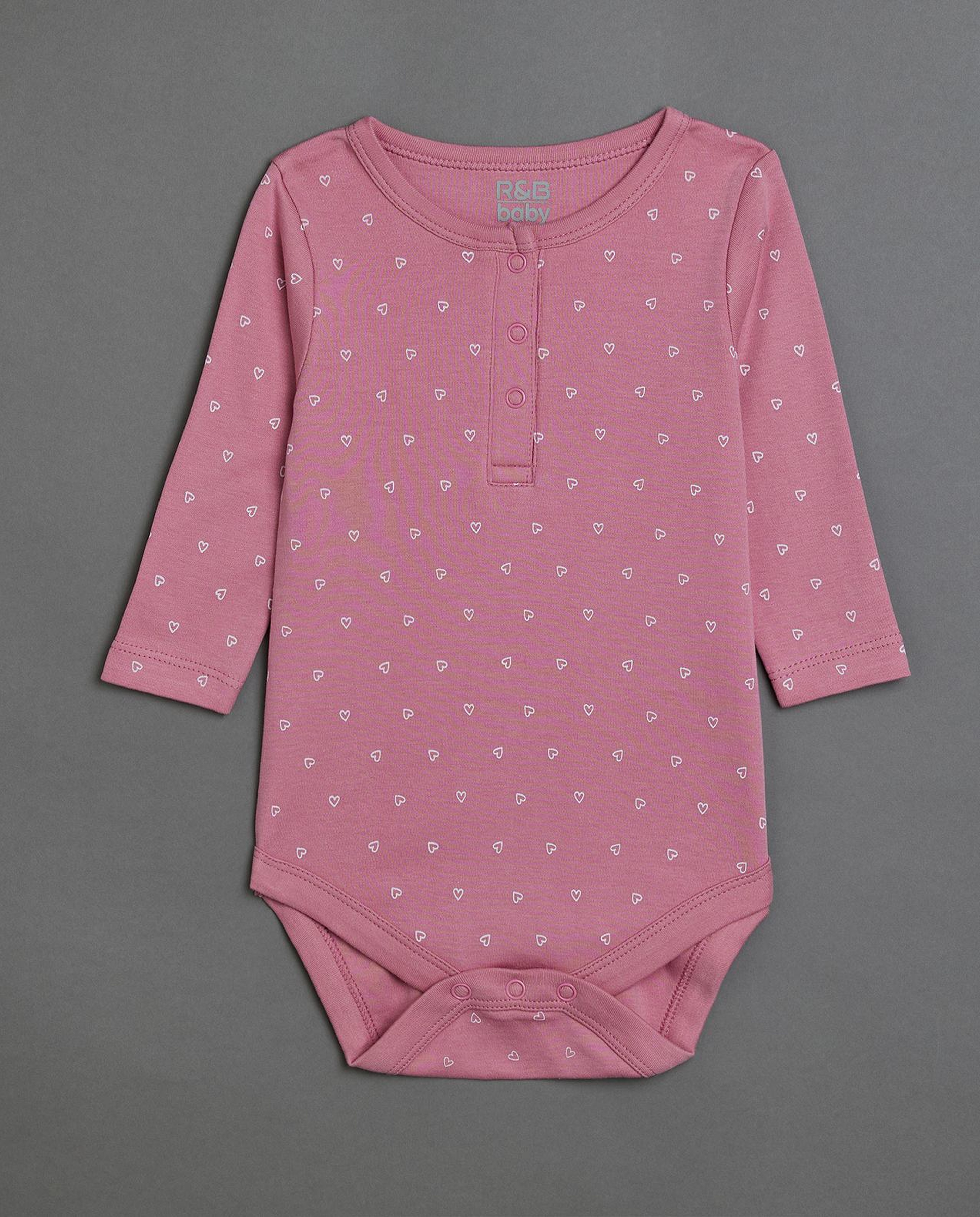 3 Pack Printed Bodysuits with Long Sleeves