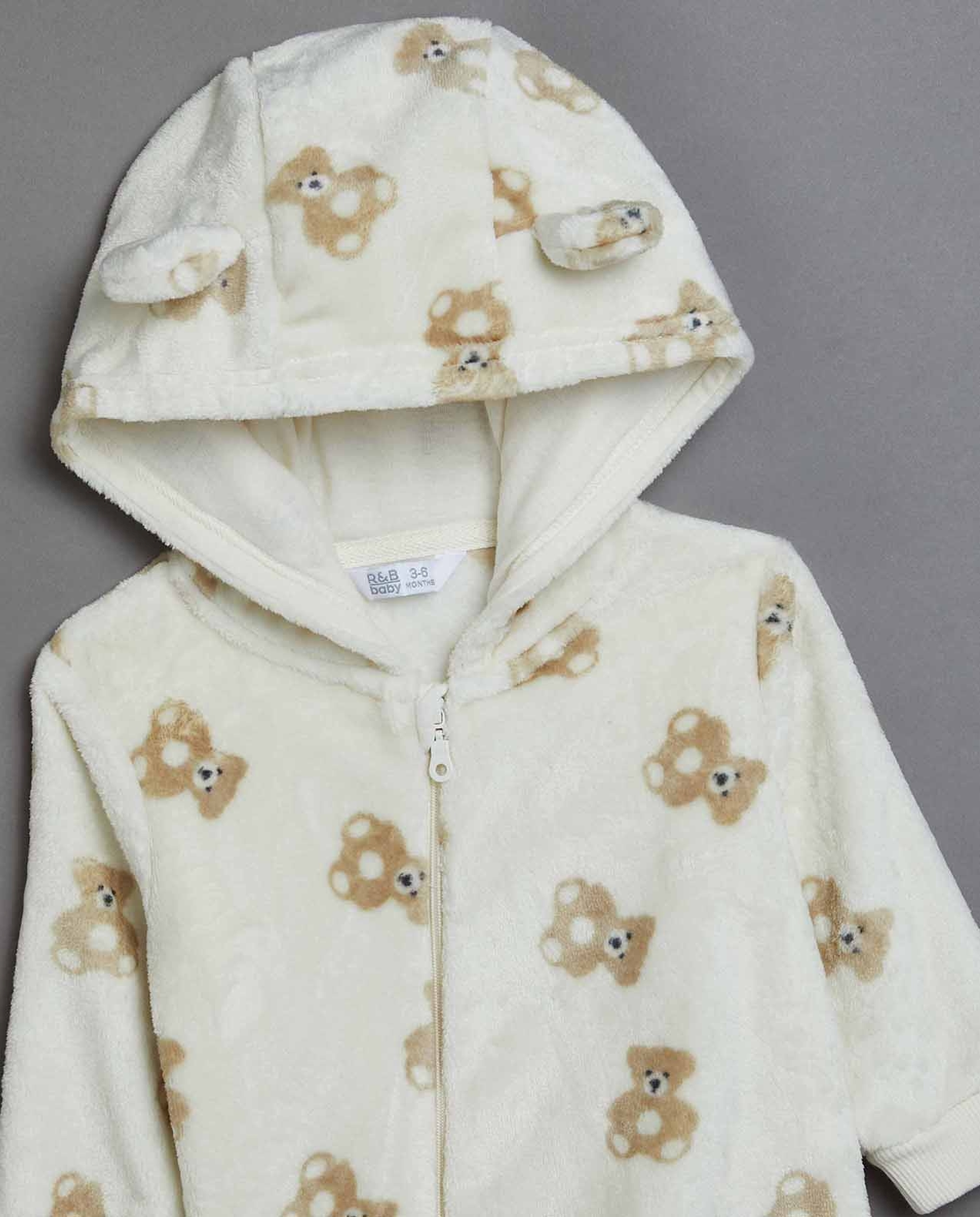 Printed Hooded Sleepsuit