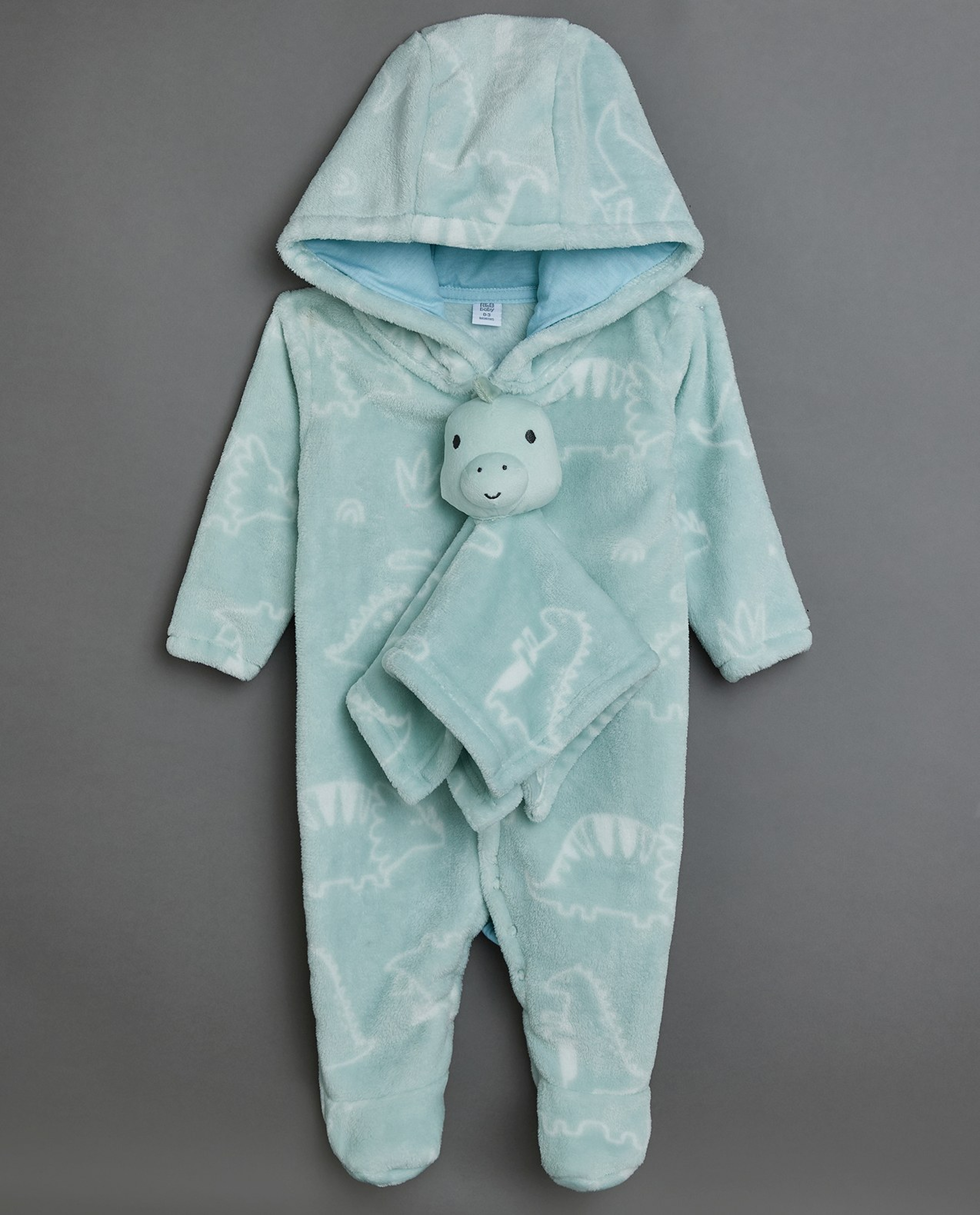 Patterned Hooded Sleepsuit