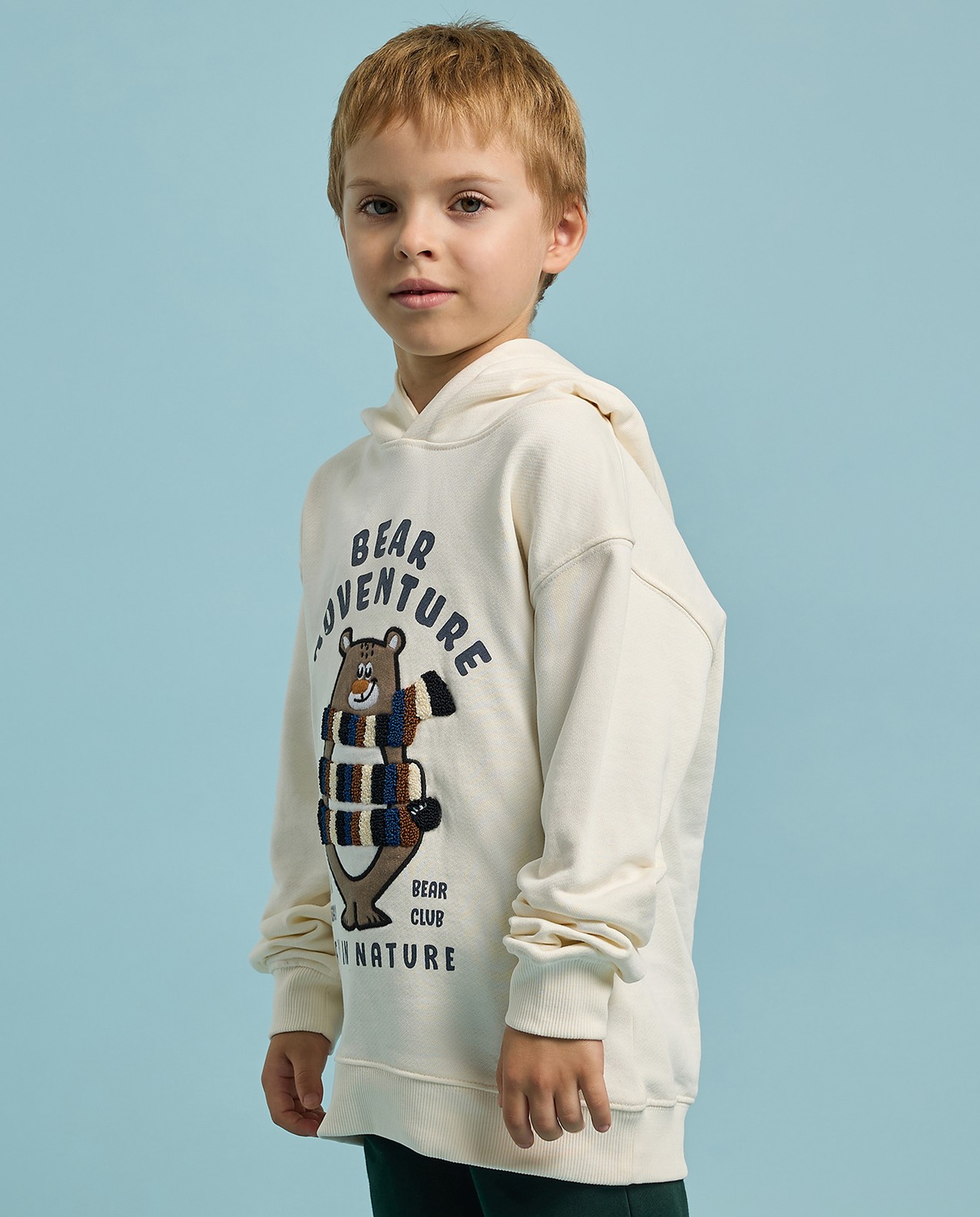 Printed Sweatshirt with Crew Neck and Long Sleeves