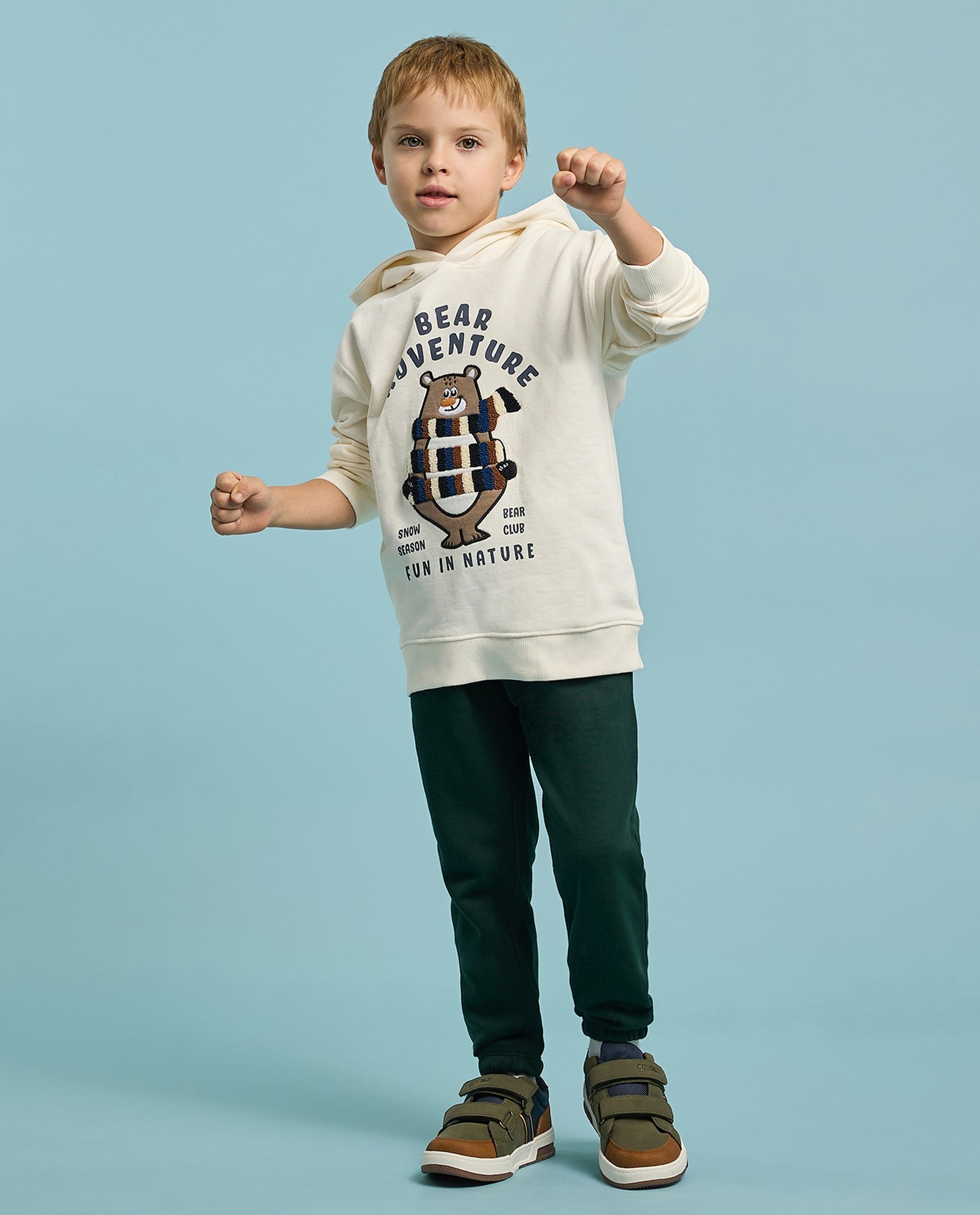 Printed Sweatshirt with Crew Neck and Long Sleeves