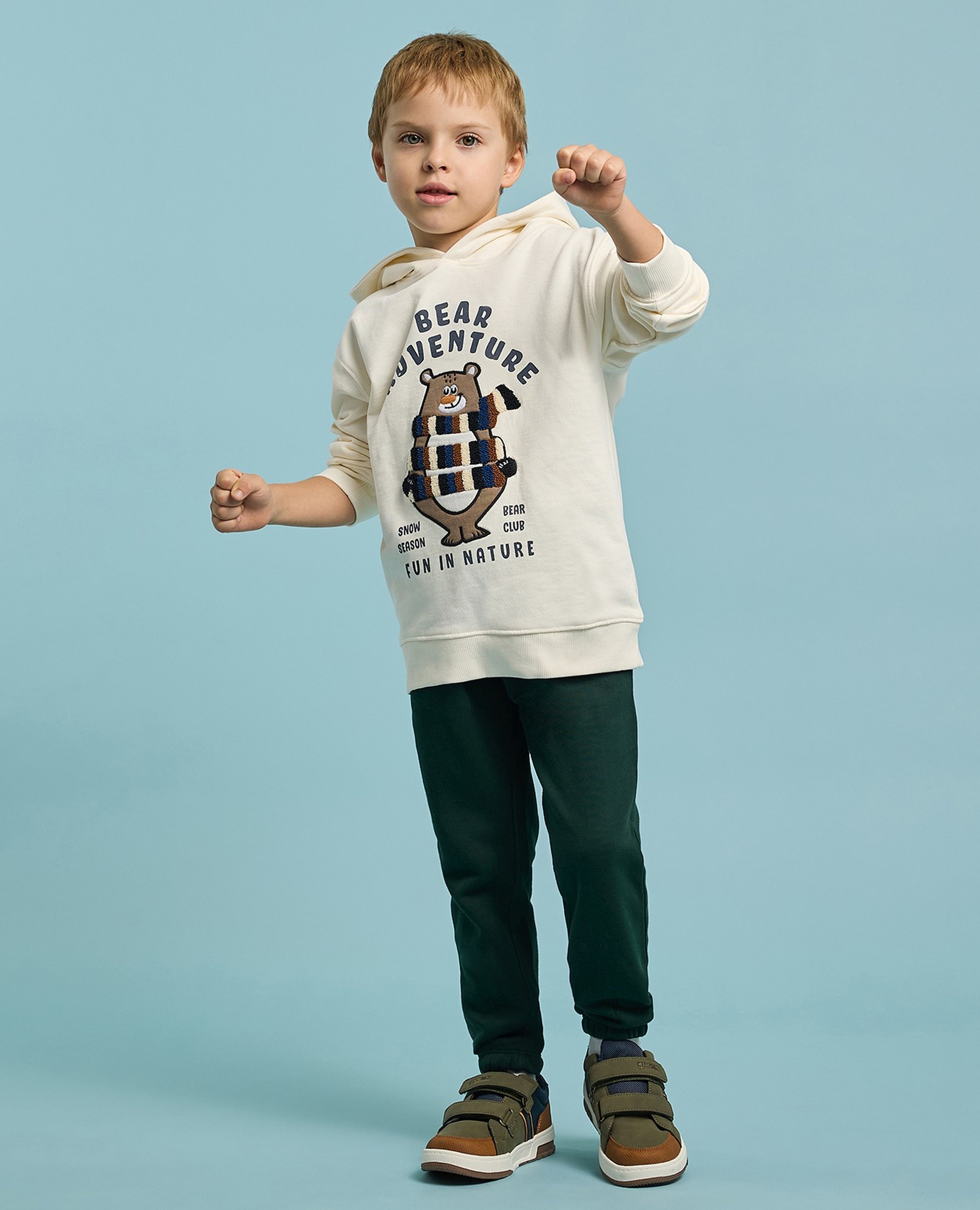 Printed Sweatshirt with Crew Neck and Long Sleeves