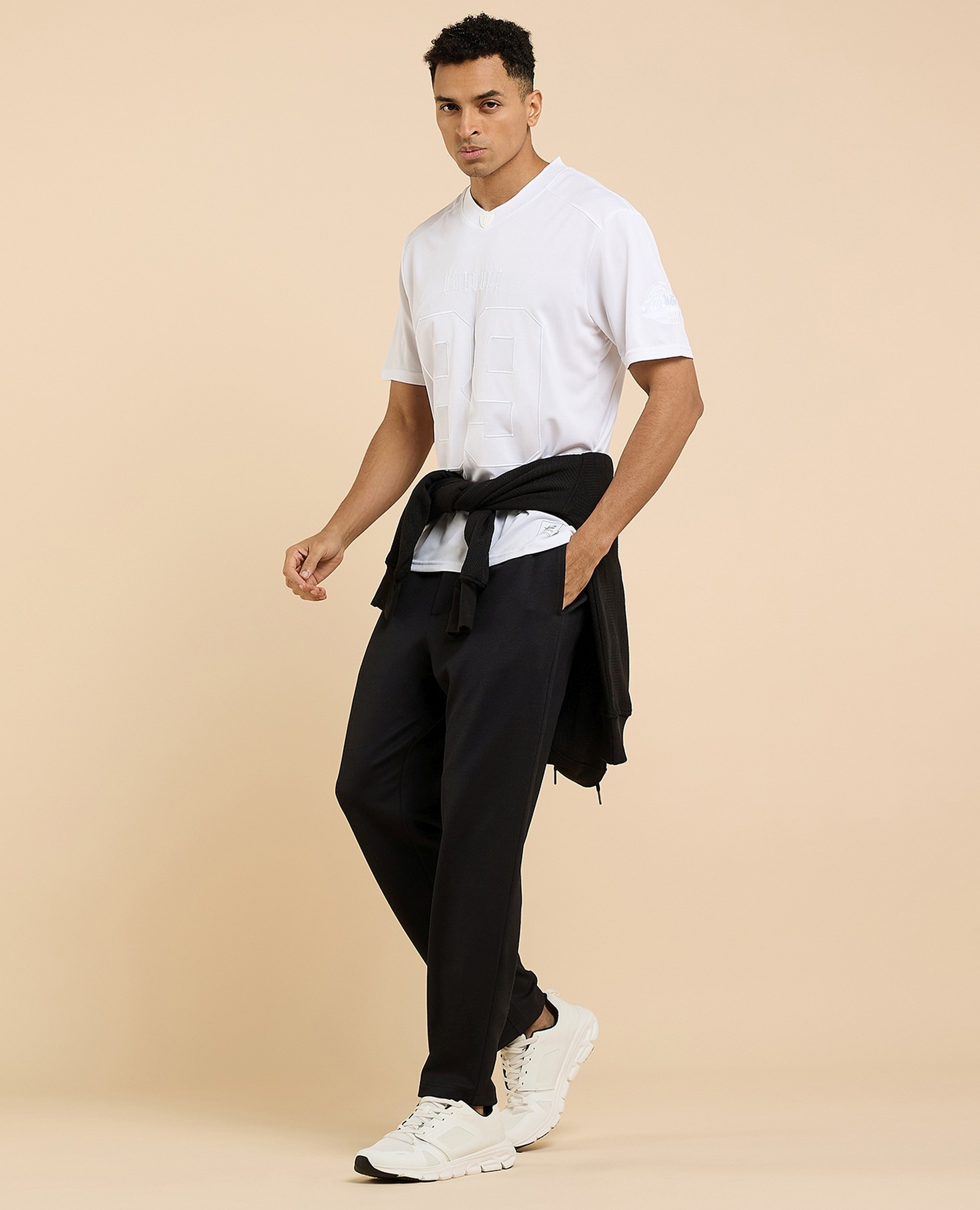 Textured Knit Pants with Drawstring Waist