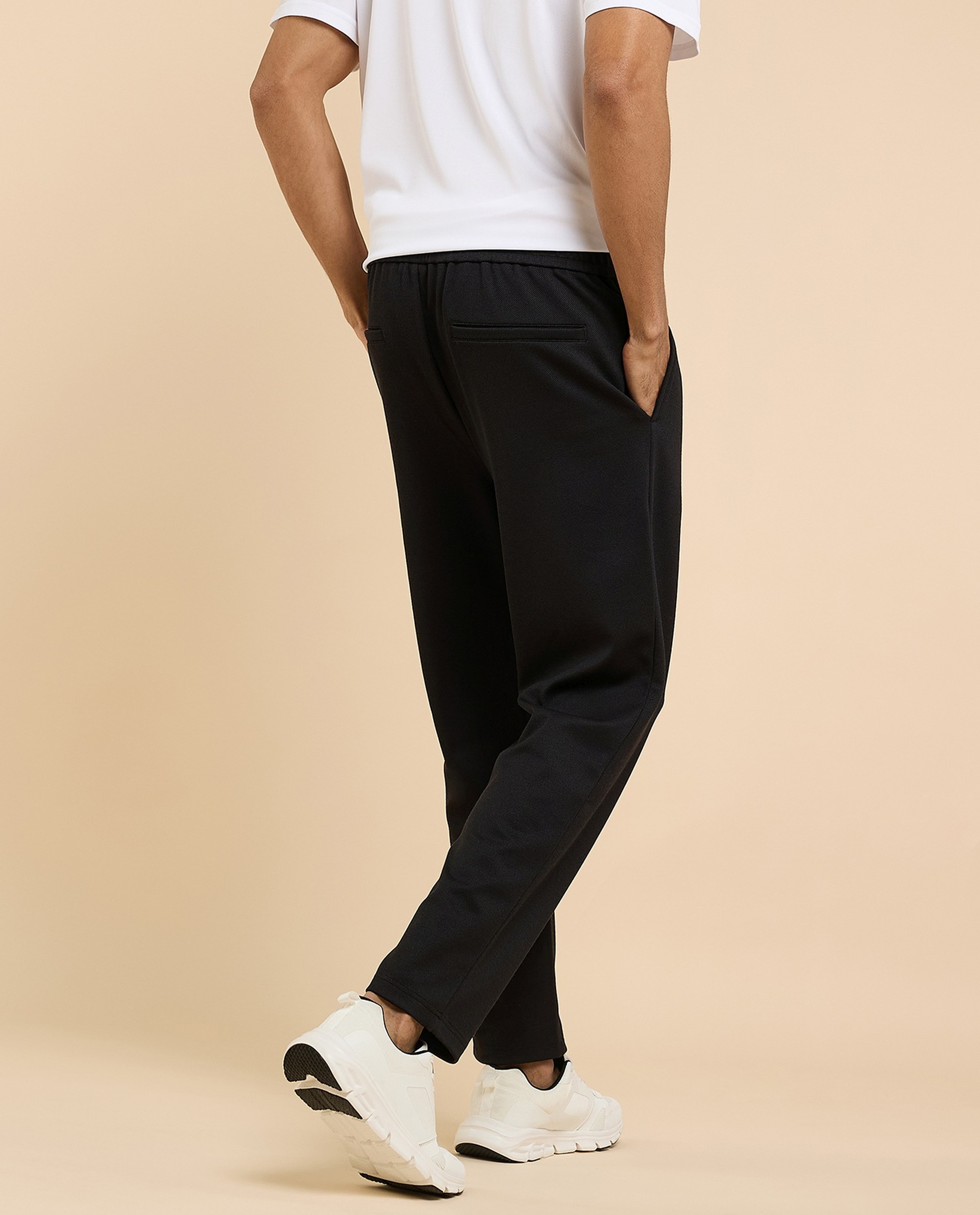 Textured Knit Pants with Drawstring Waist