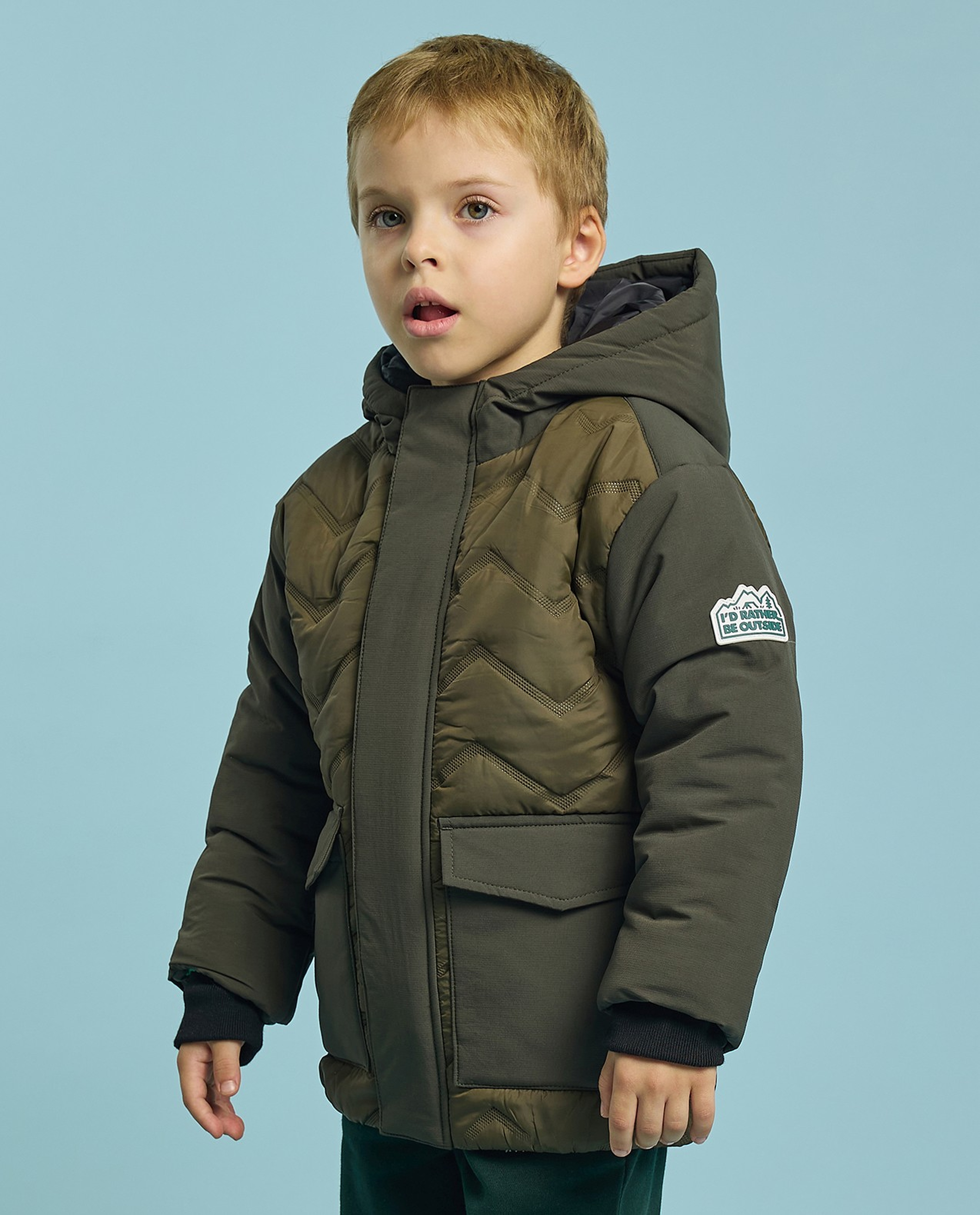 Solid Hooded Jacket with Zipper Closure