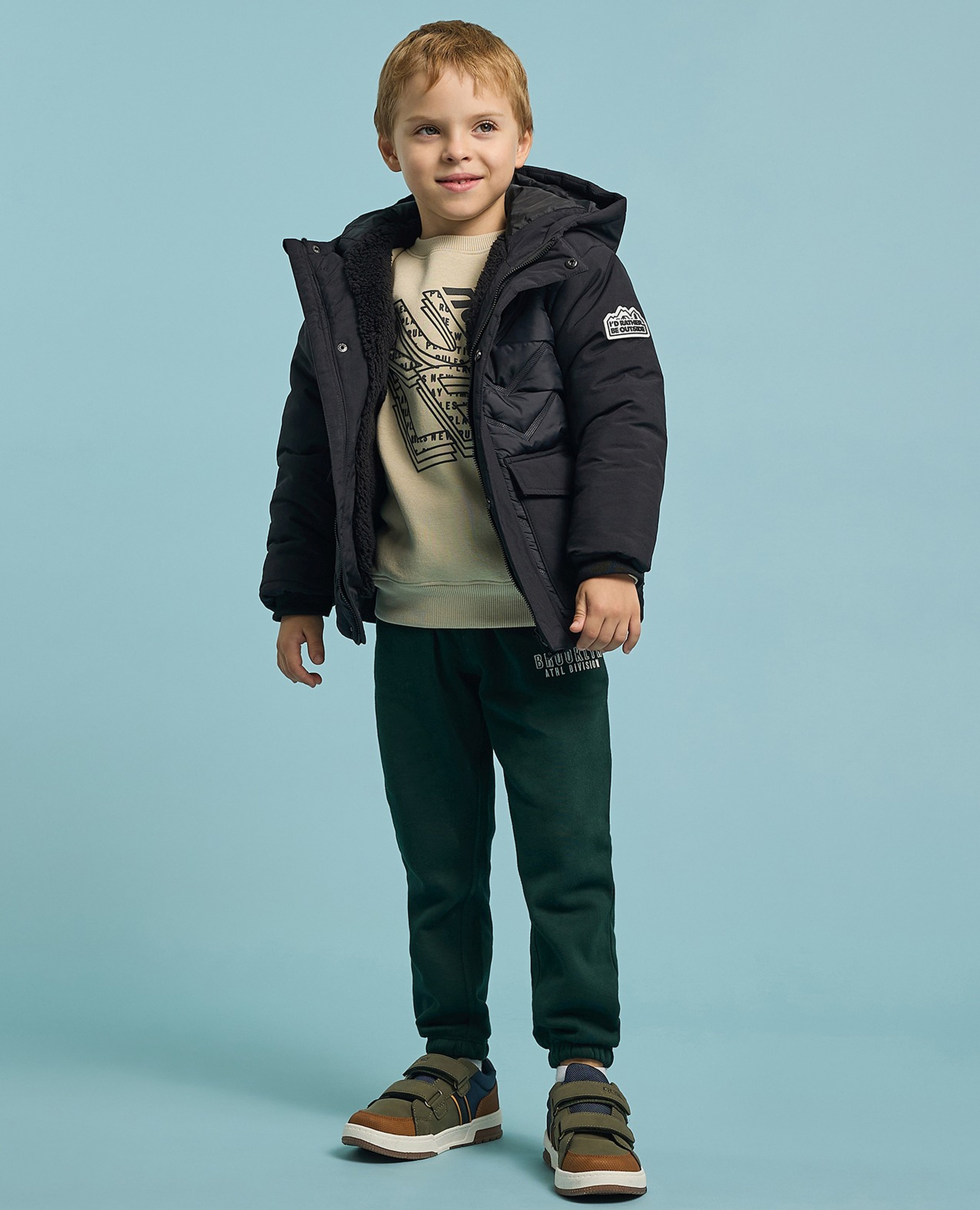 Solid Hooded Jacket with Zipper Closure