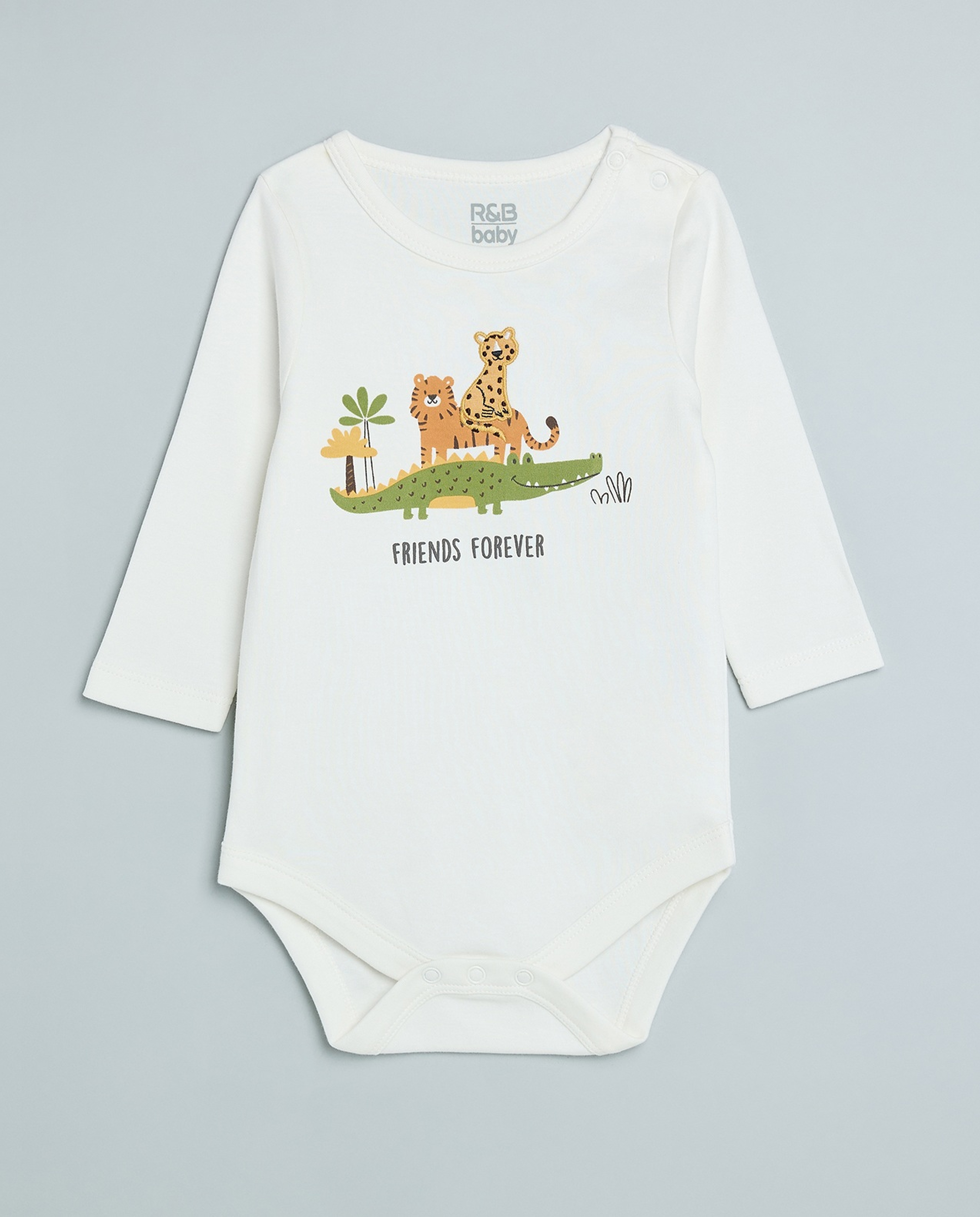 3 Pack Printed Bodysuits with Long Sleeves