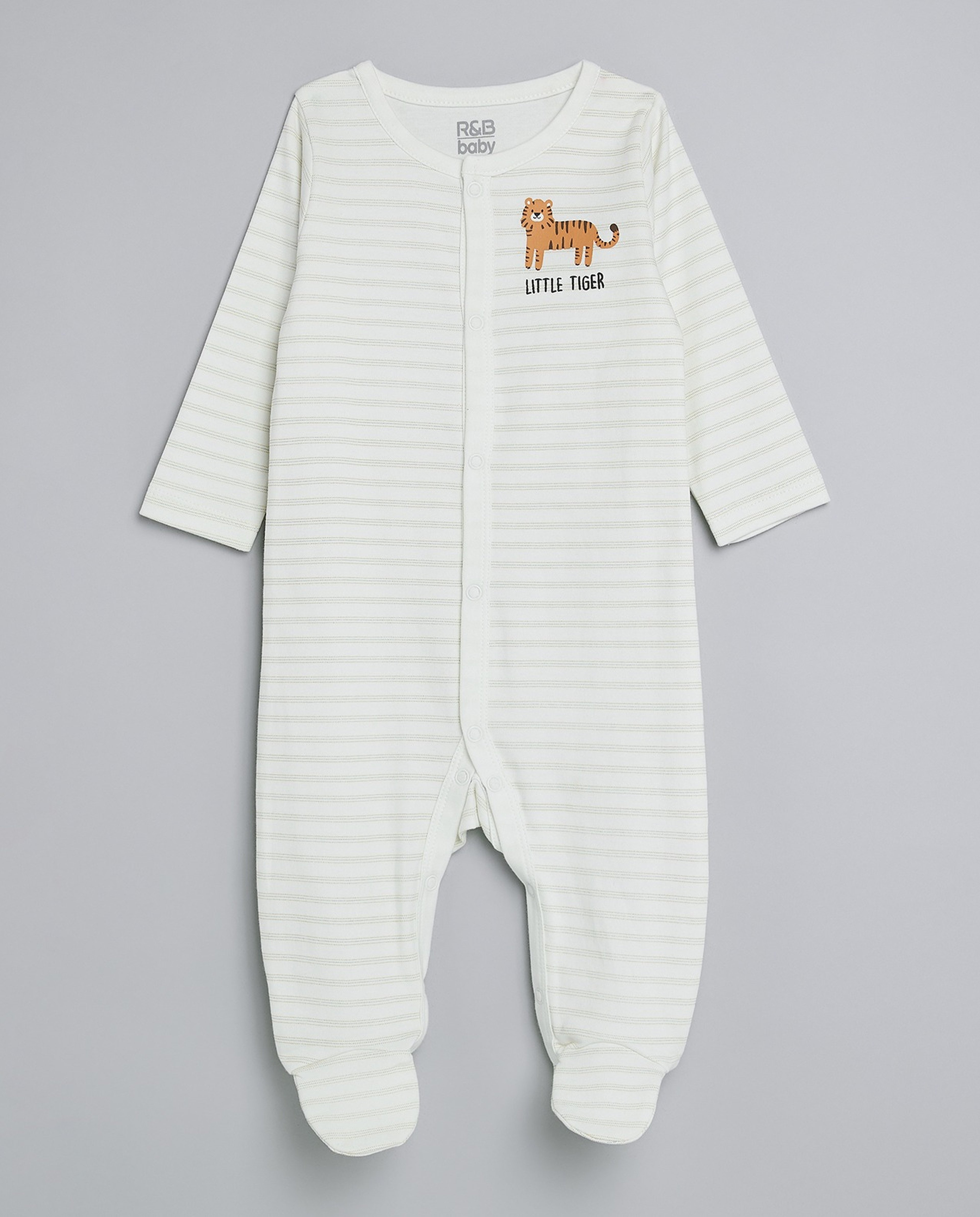 3 Pack Printed Sleepsuits with Long Sleeves