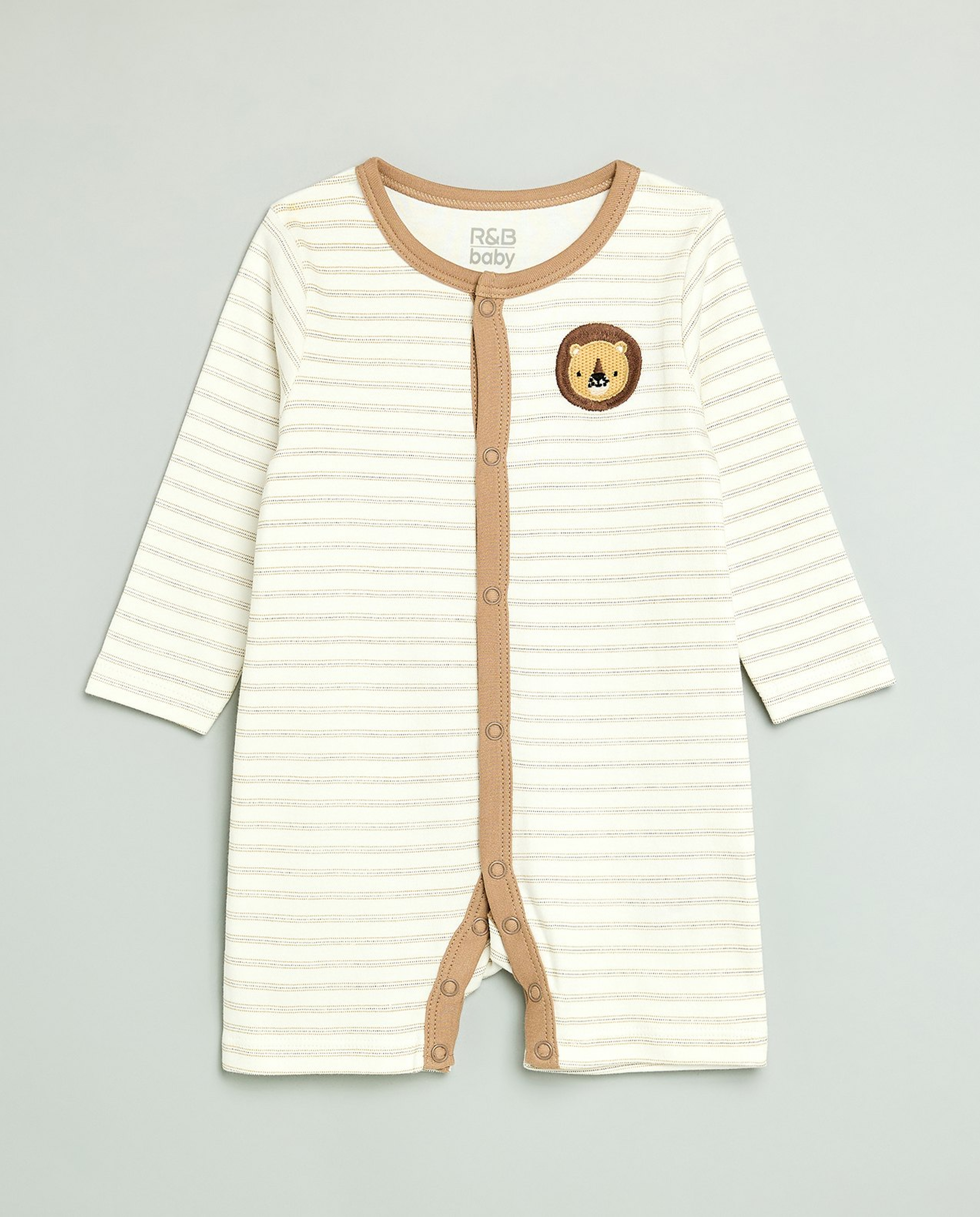 3 Pack Printed Rompers with Long Sleeves