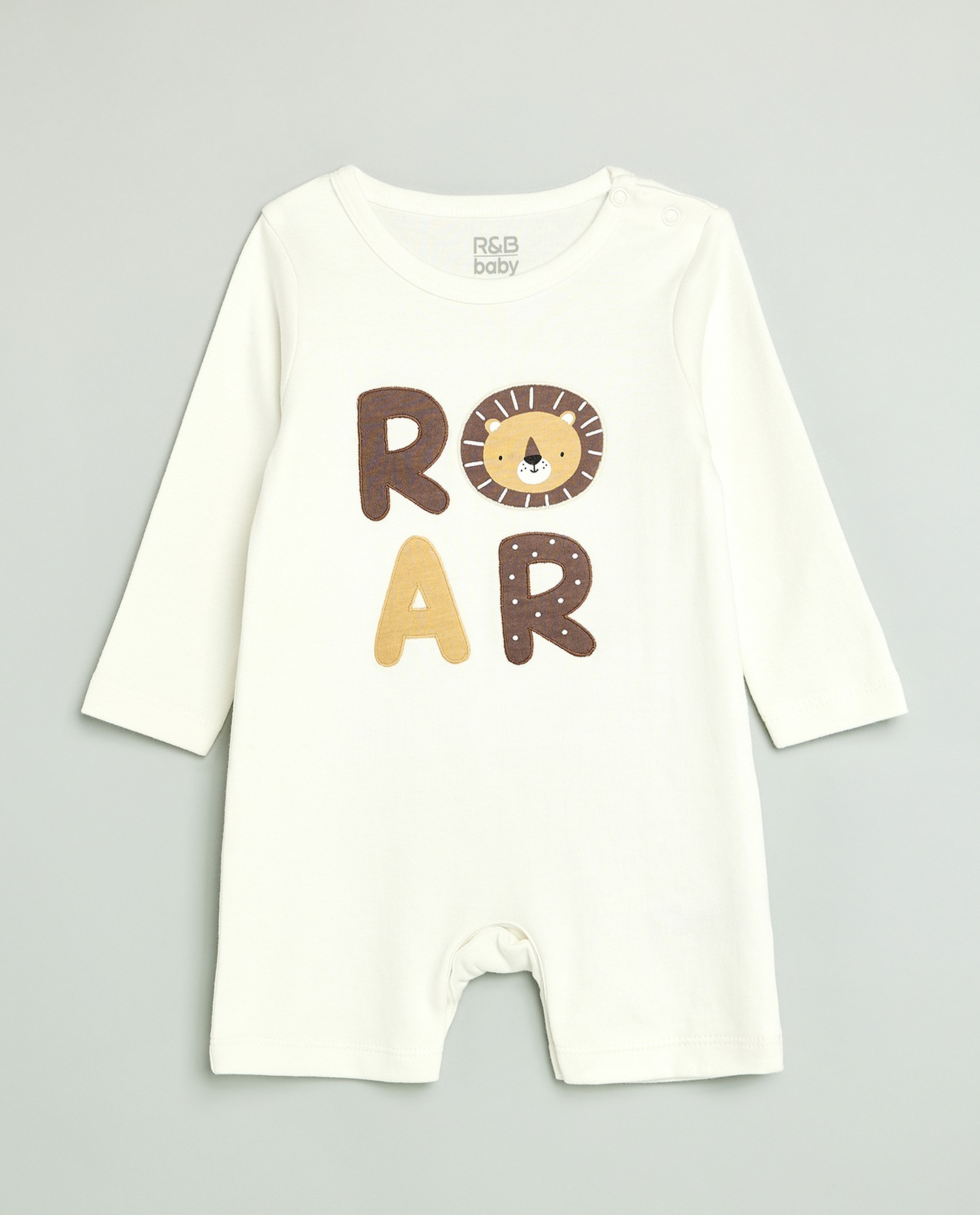 3 Pack Printed Rompers with Long Sleeves