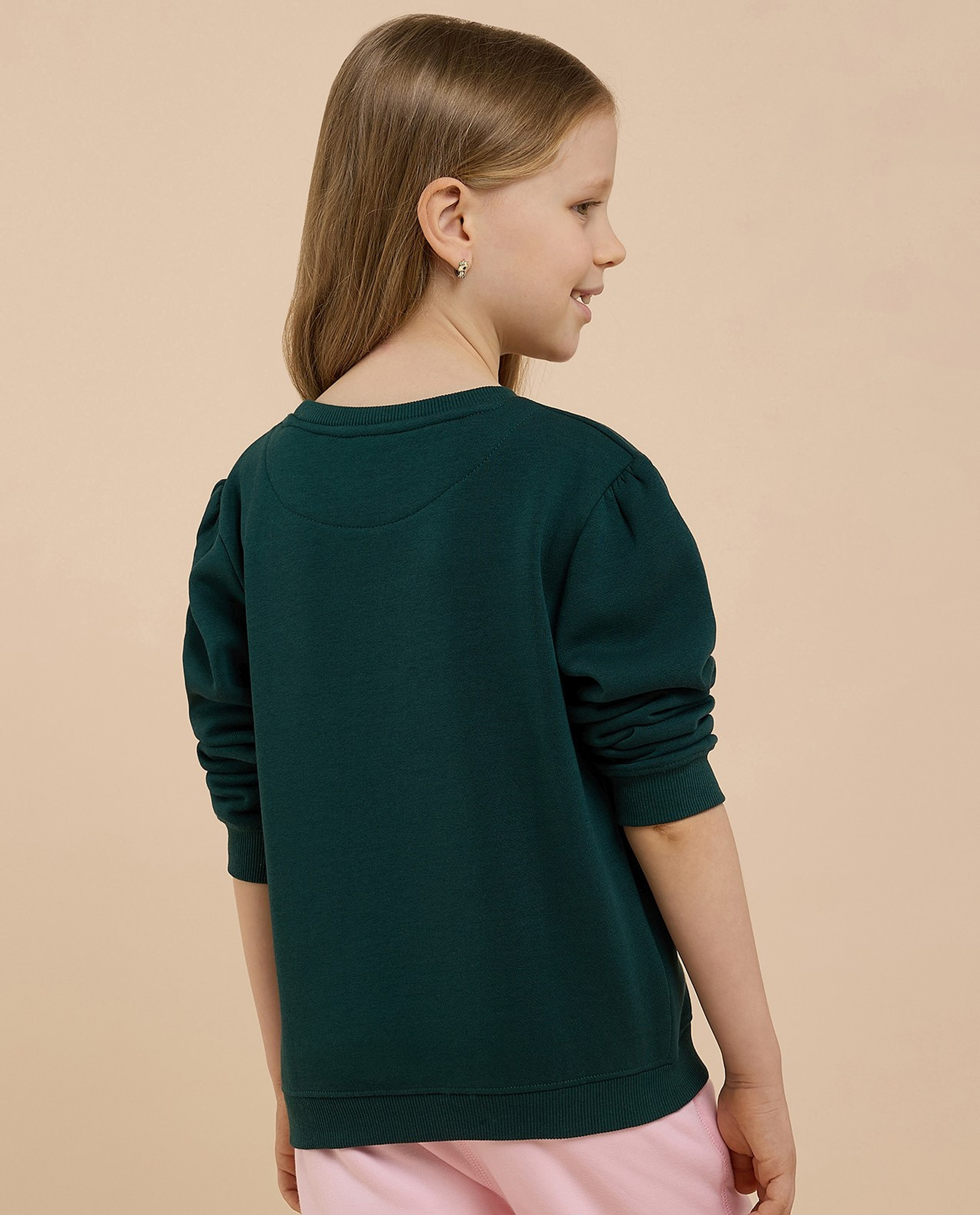 Printed Sweatshirt with Crew Neck and Long Sleeves