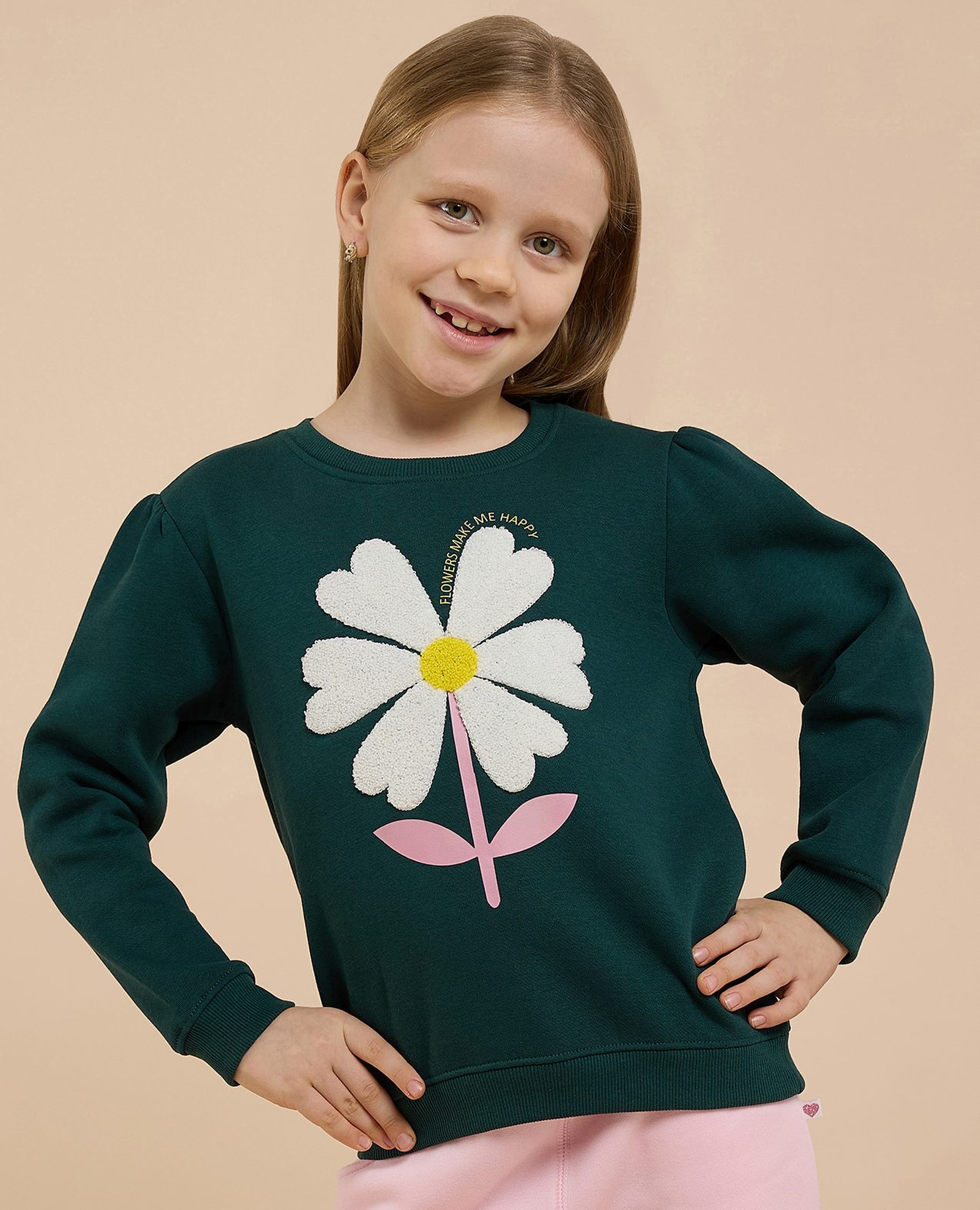 Printed Sweatshirt with Crew Neck and Long Sleeves