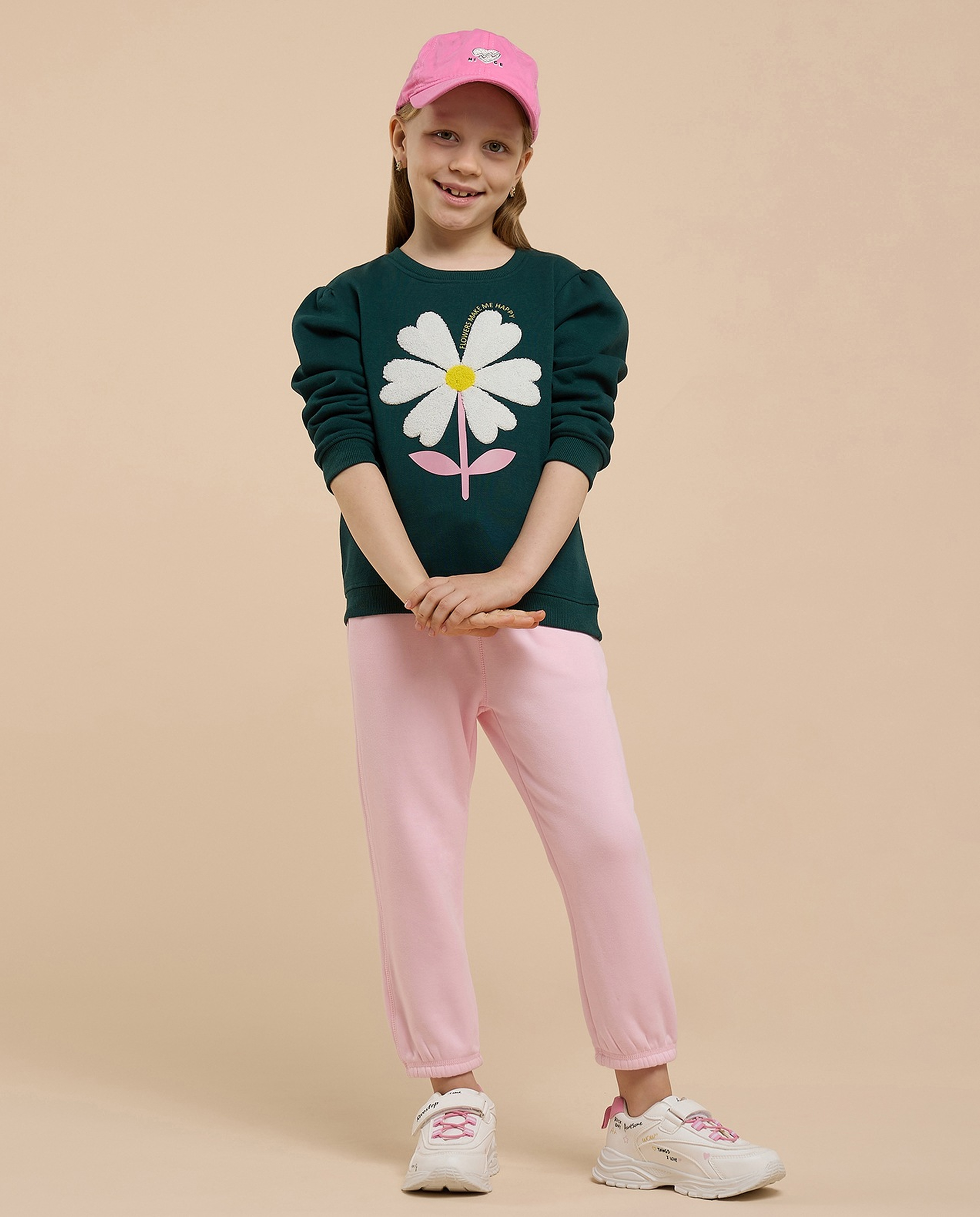 Printed Sweatshirt with Crew Neck and Long Sleeves