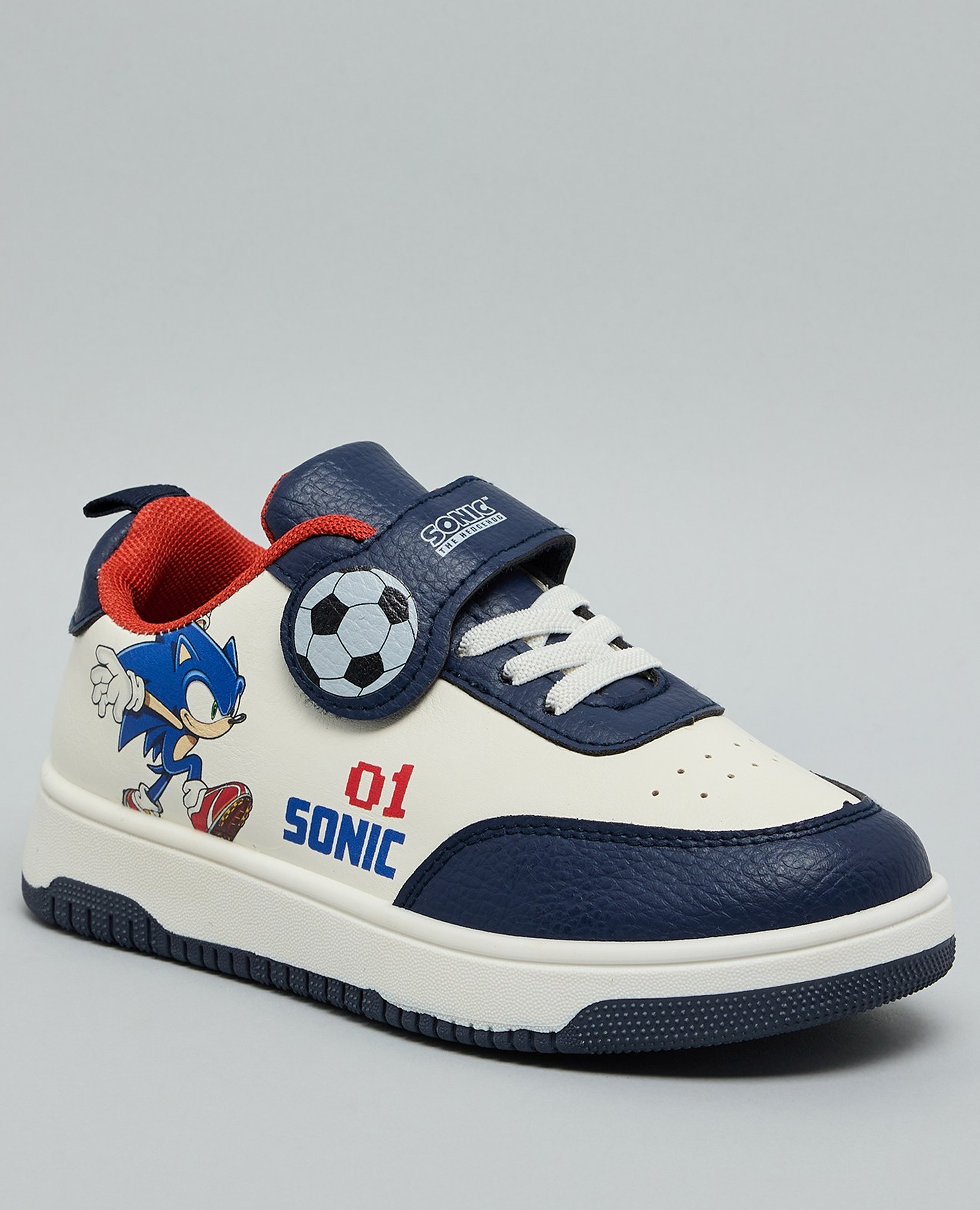 Sonic Print Velcro Closure Sneakers